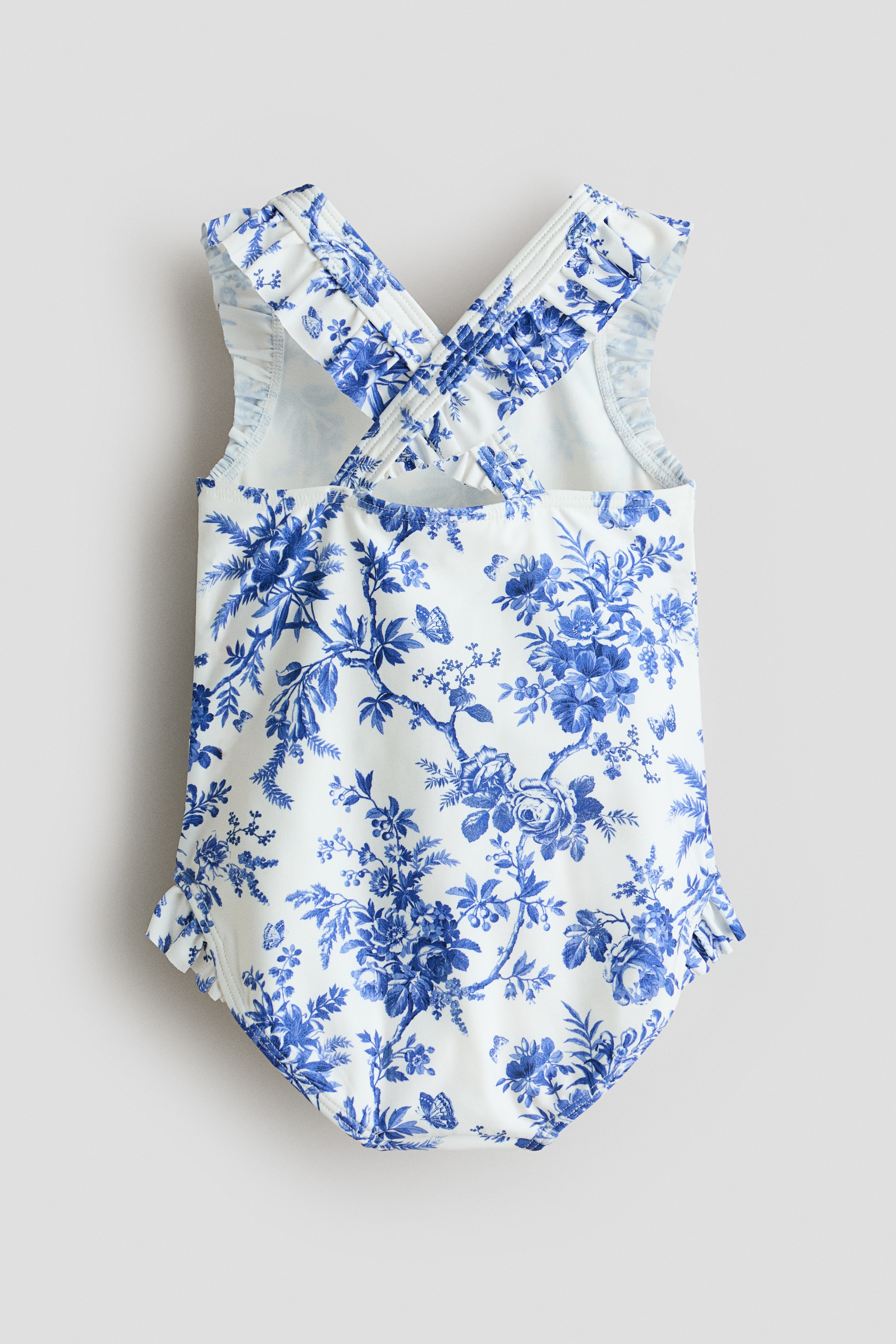 Ruffle-Trimmed Patterned Swimsuit by H&M