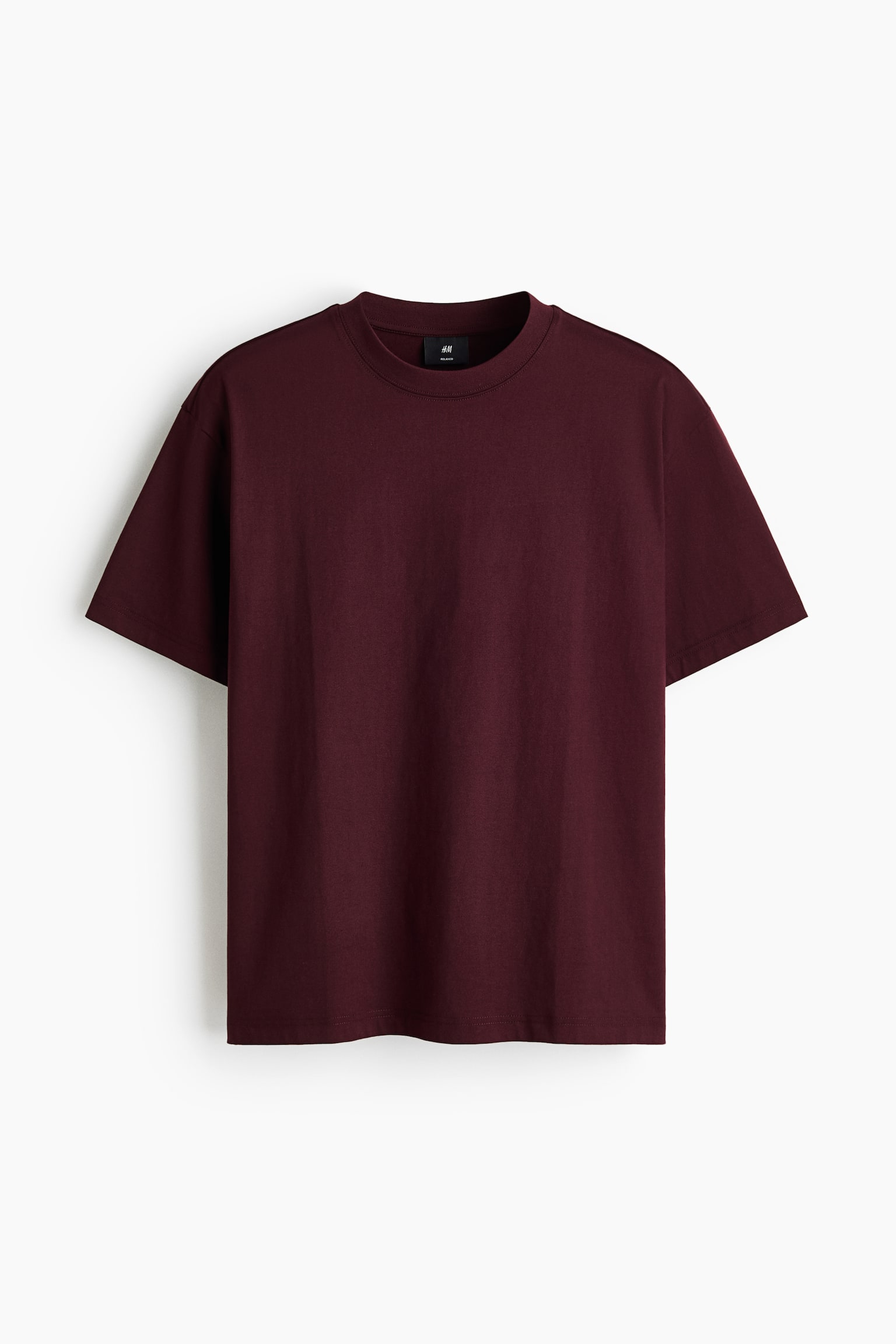 Relaxed Fit Tee - Burgundy/Black/White/Navy blue/Stripe/Dusty blue/Brown/Blue/Teal/Stripe/Dark teal/Dark grey/Khaki green/Beige/Orange/Green/Dark plum purple/Pink/Light blue/Forest green/Light blue/Brown - 1