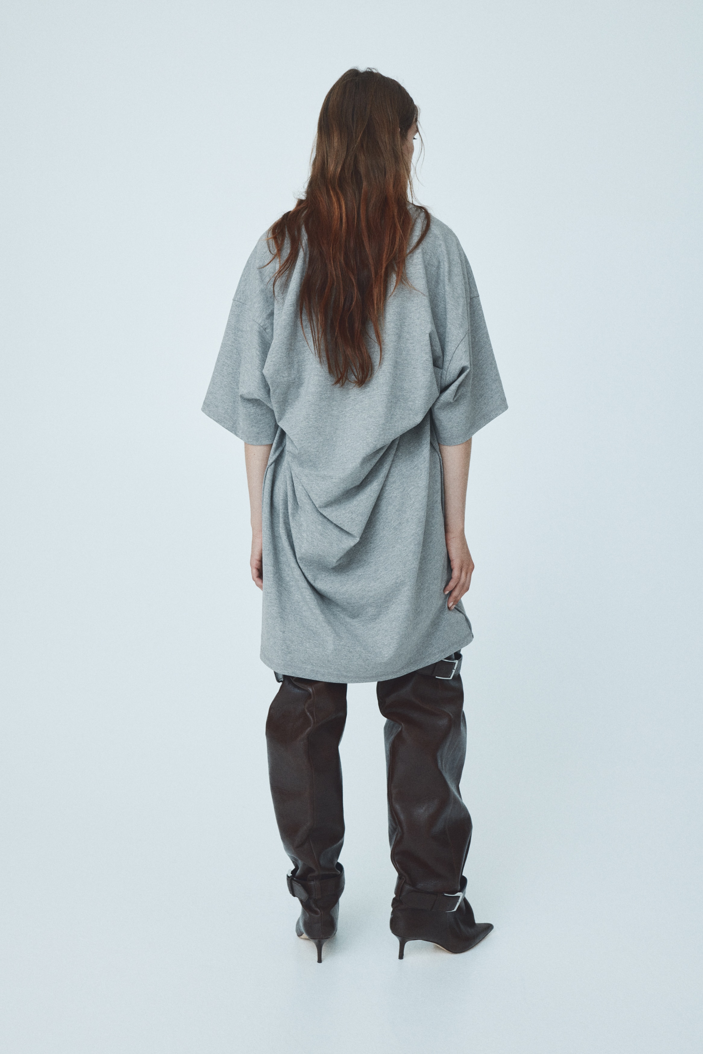 sachin and babi light blue dress Pure Cotton Midi Relaxed T-Shirt Dress