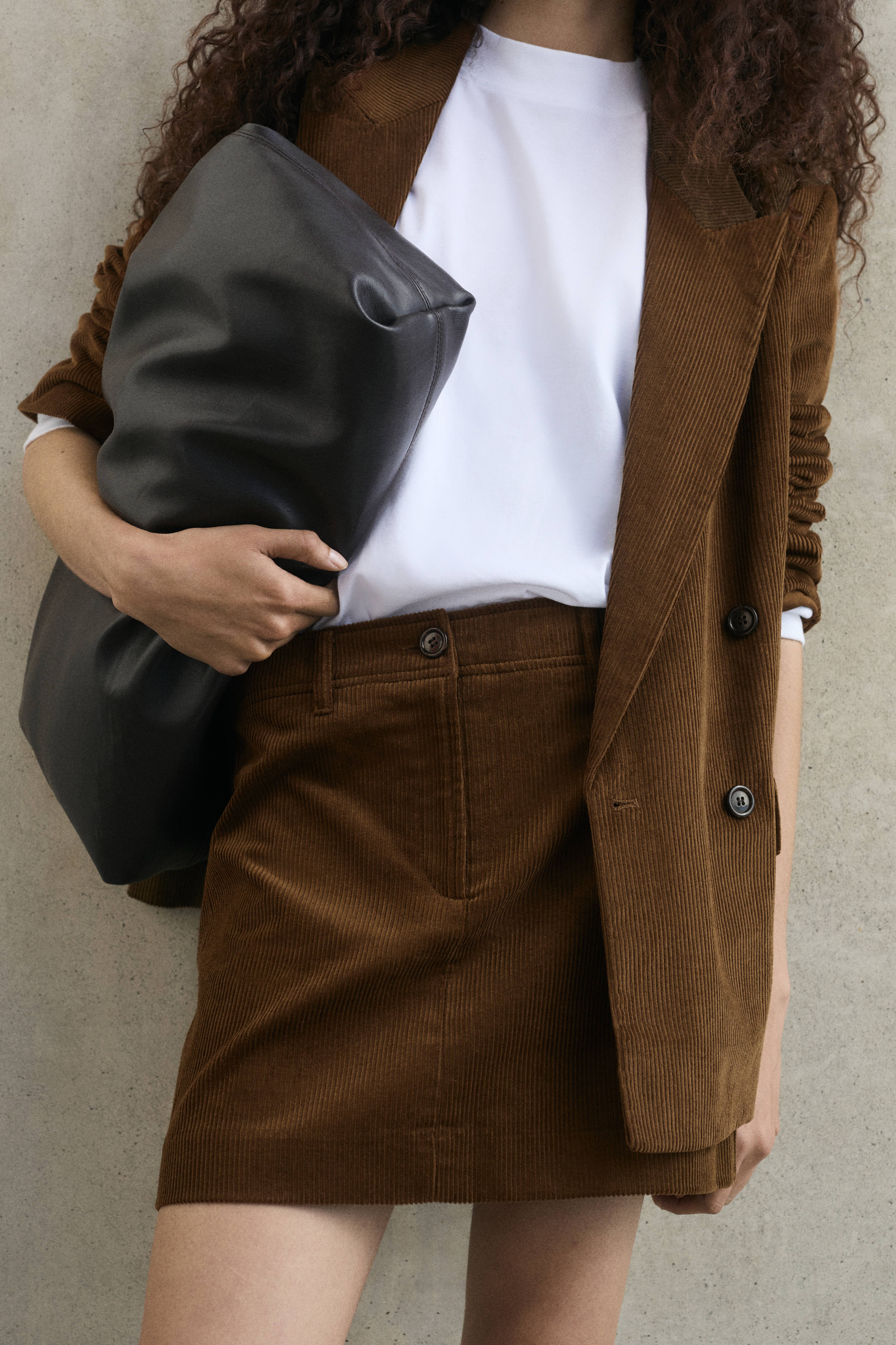 Cotton Corduroy Mini Skirt