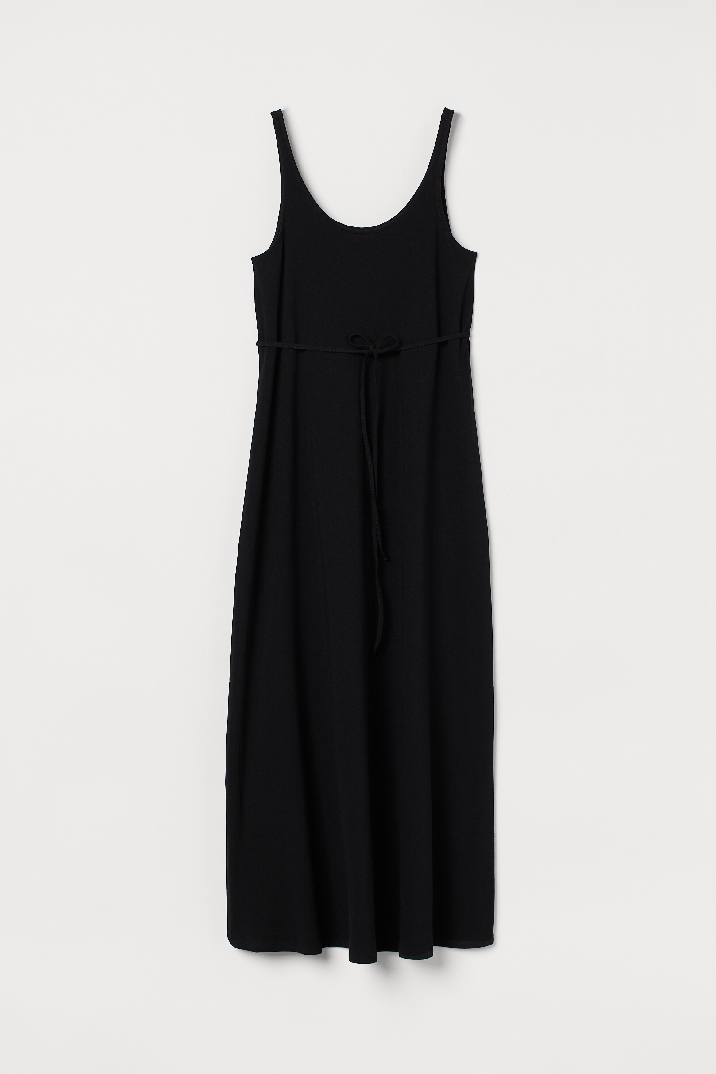 MAMA Calf-length cotton dress - Deep neckline - Sleeveless - Sage 