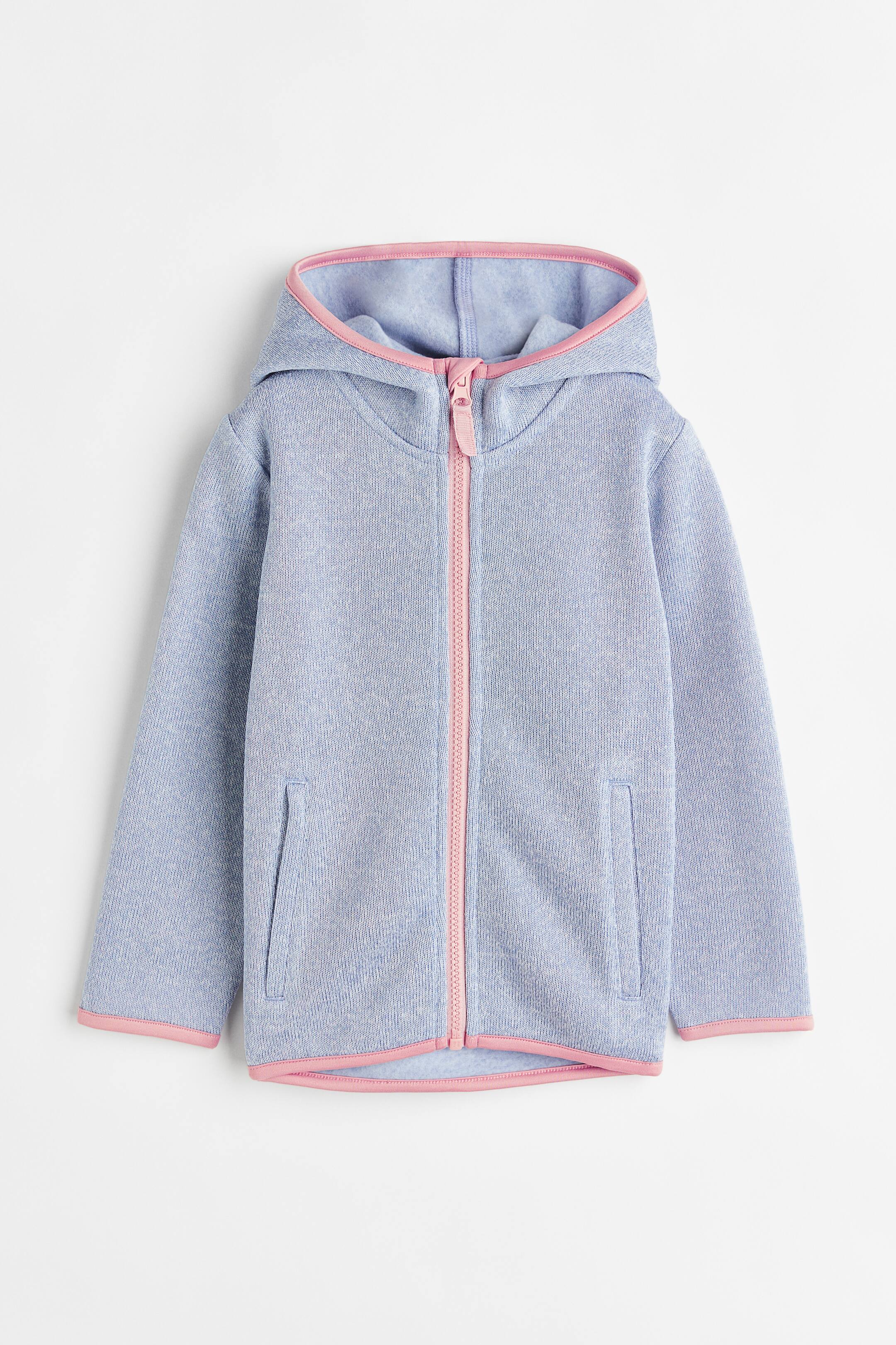 View larger image: Hooded fleece jacket - Light blue marl - Kids | H&M IN 1
