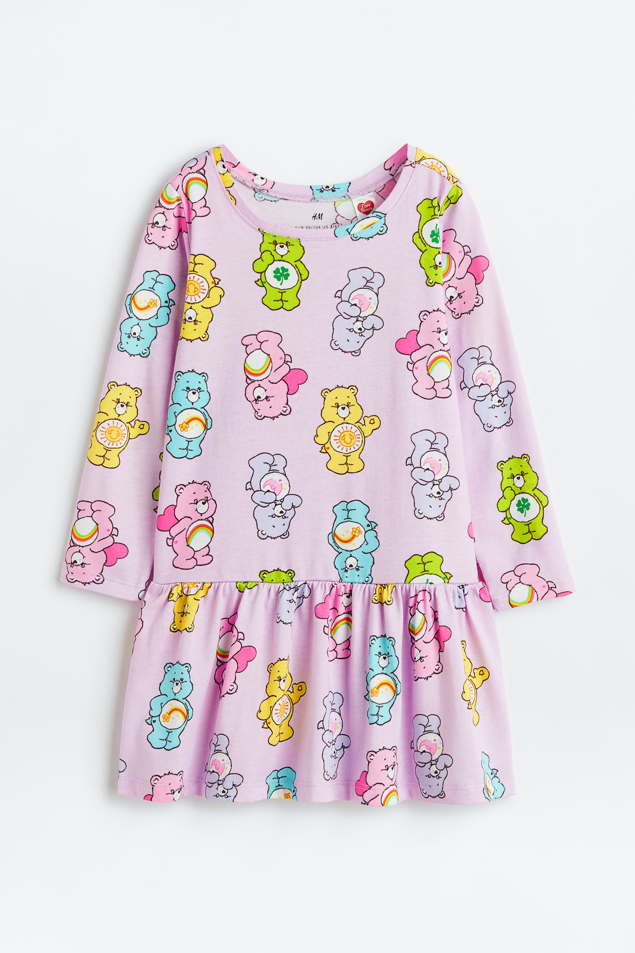 Patterned Cotton Dress - Light purple/Care Bears - Kids | H&M US