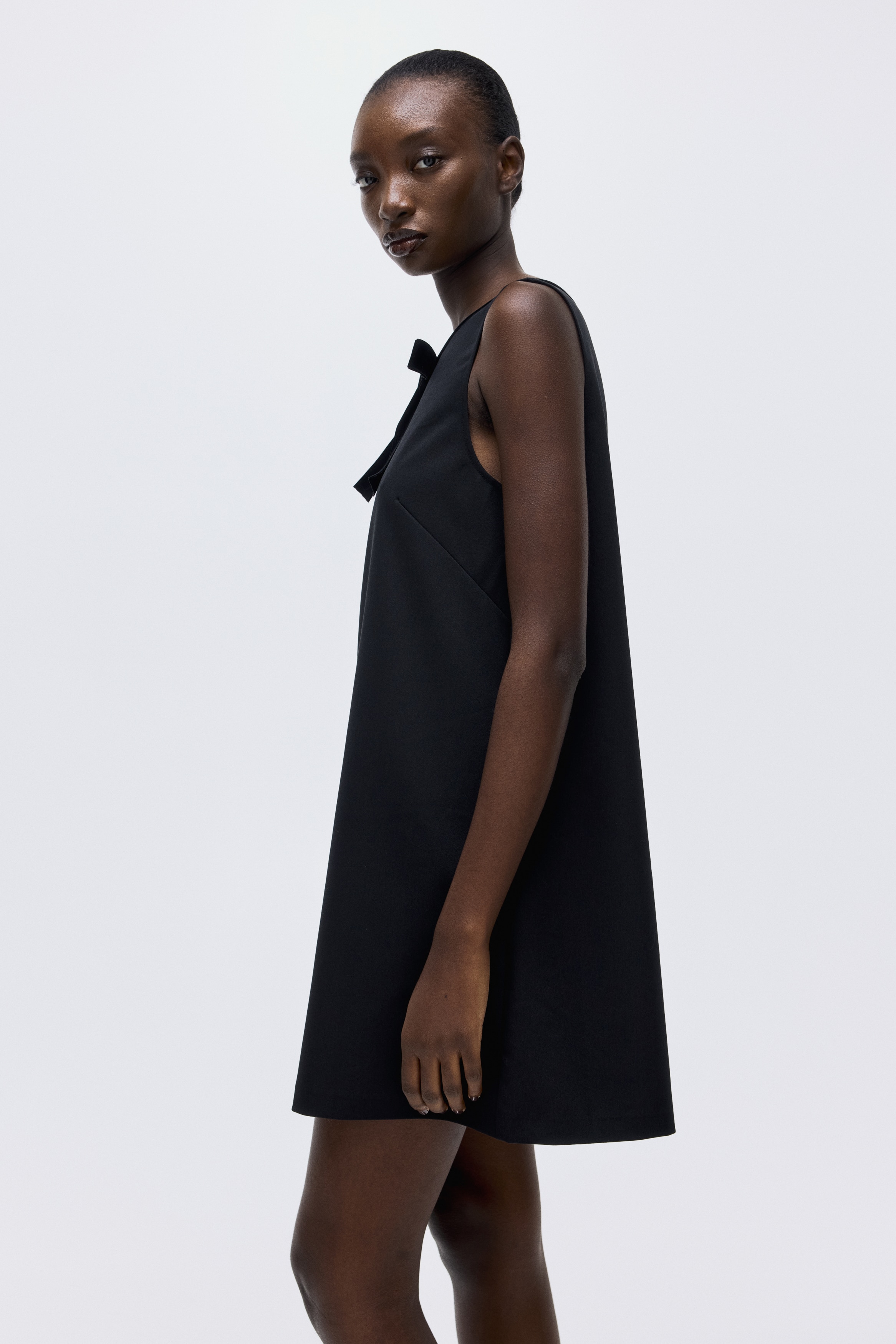 a line mini black dress Black Mini Dress
