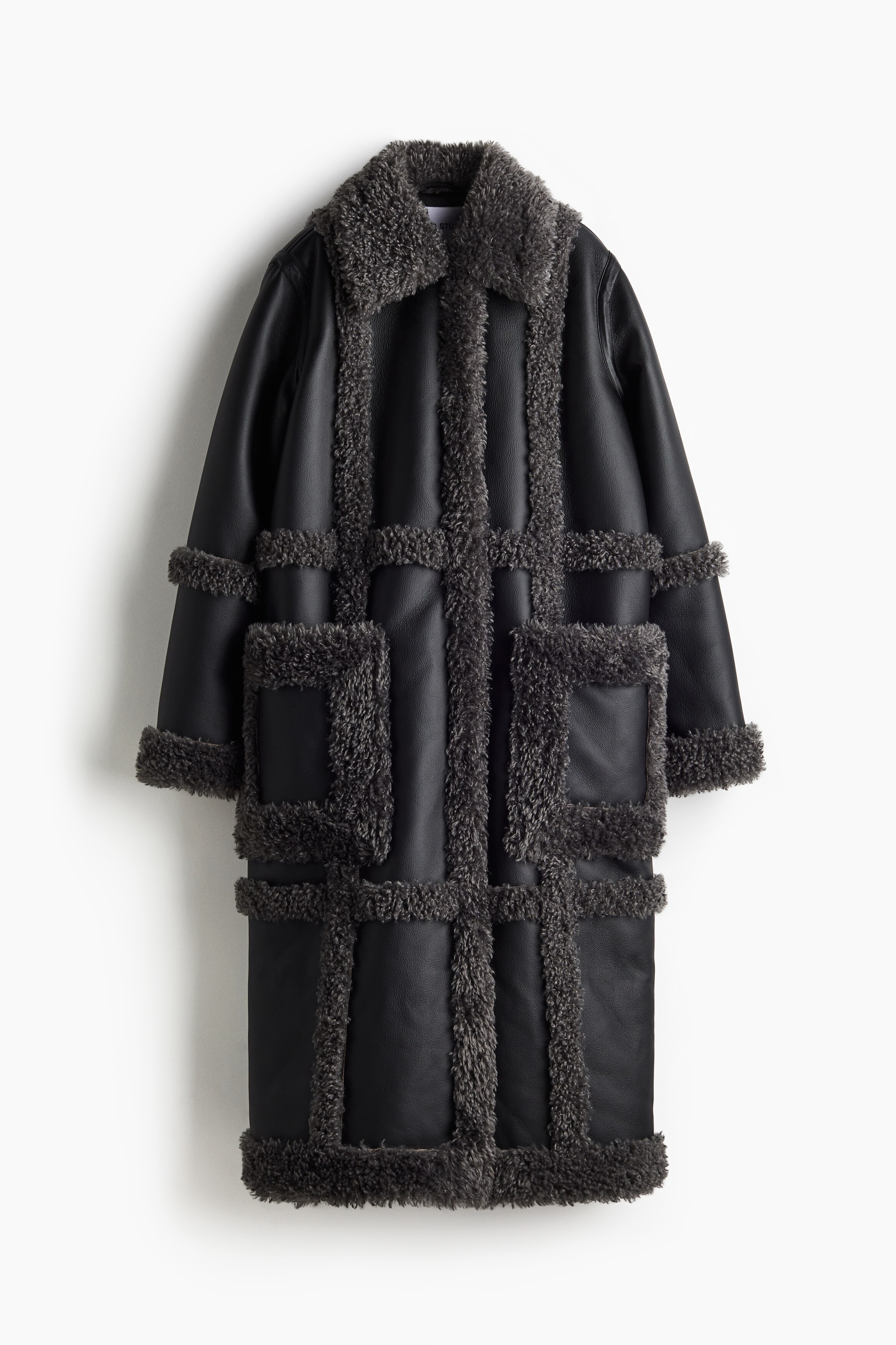 Dam - Svart/rökgrå Patrice Coat - Size: 40  - H&M