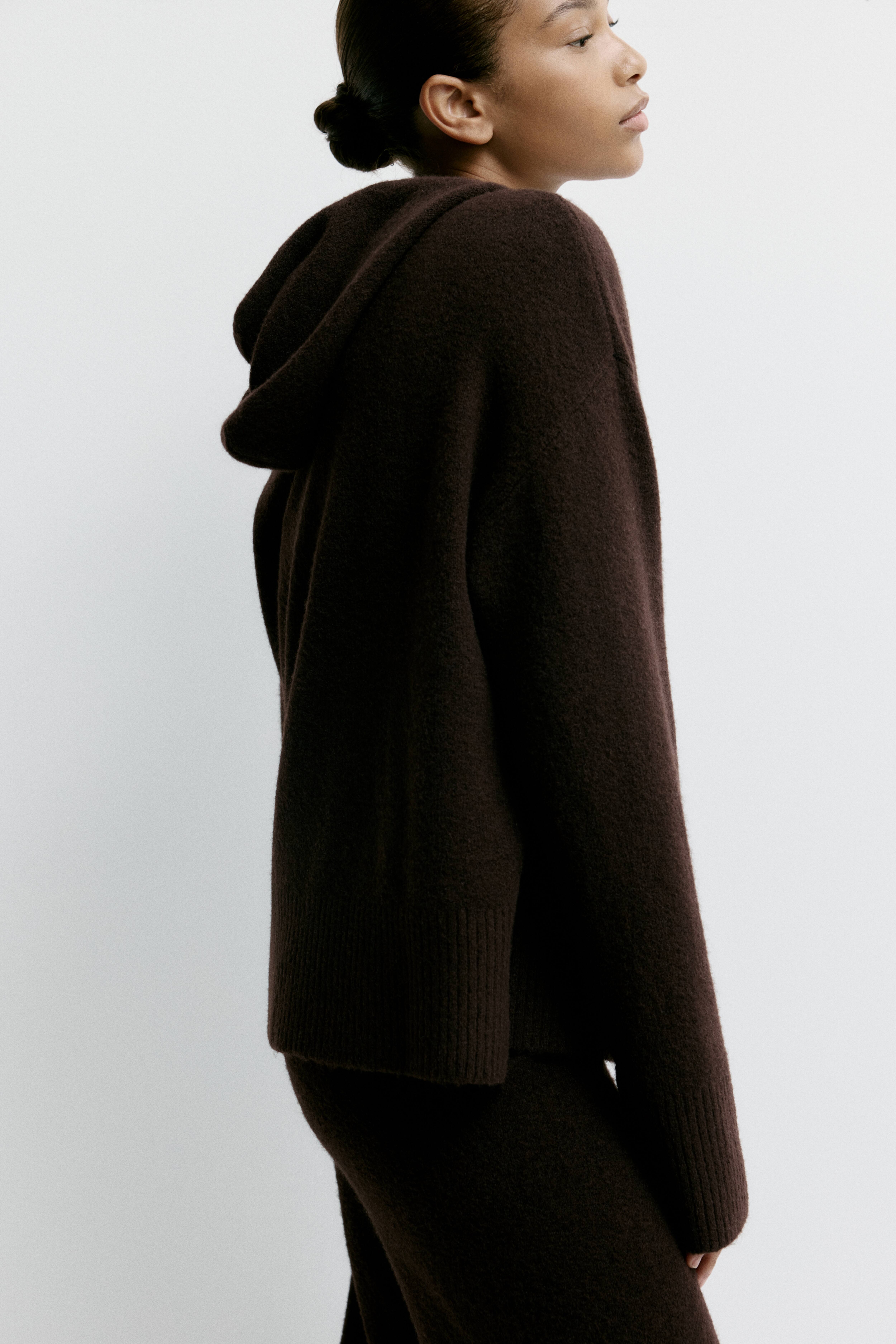 Knit Hooded Jacket