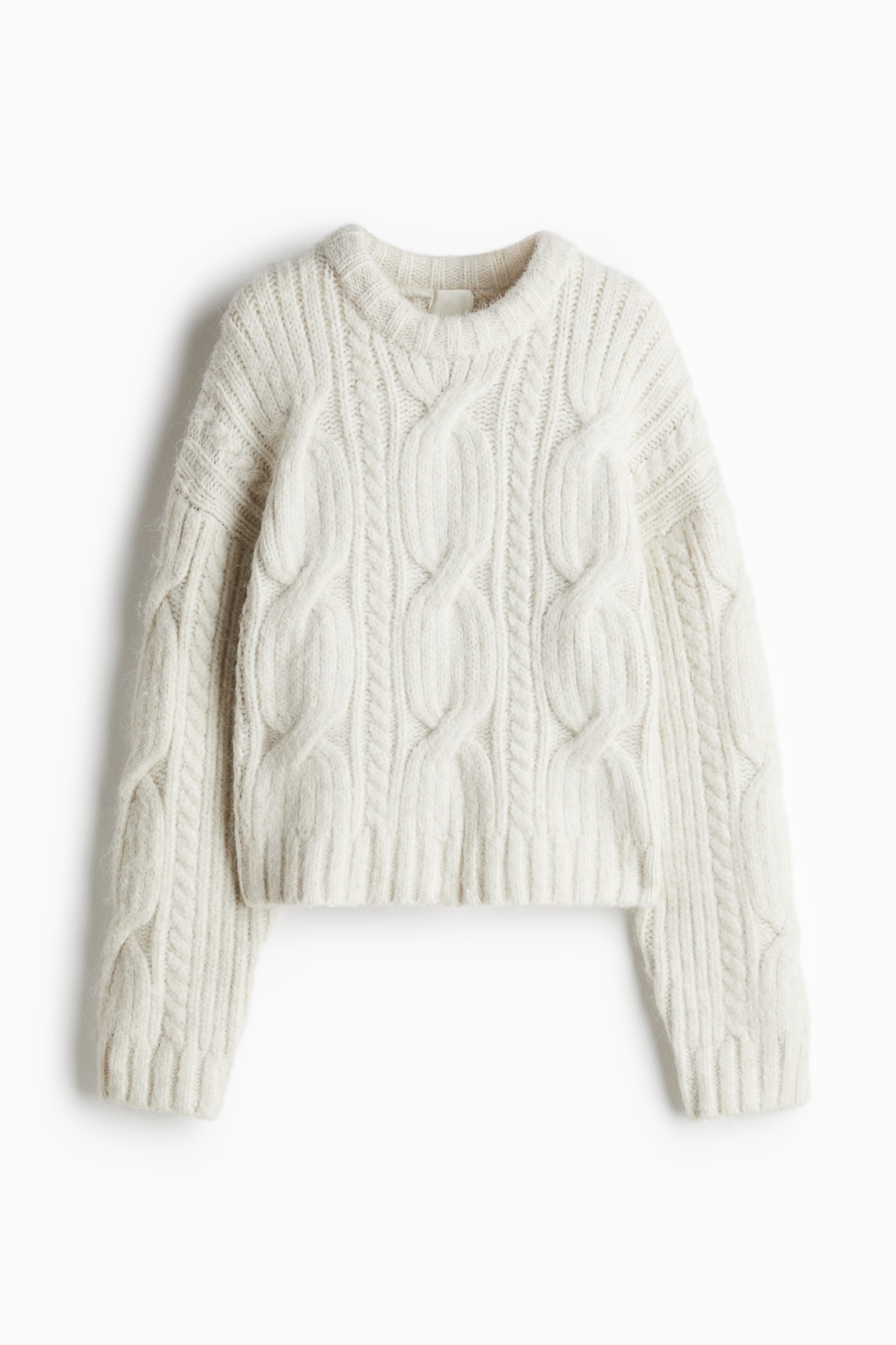 Cable-knit jumper - White - 2