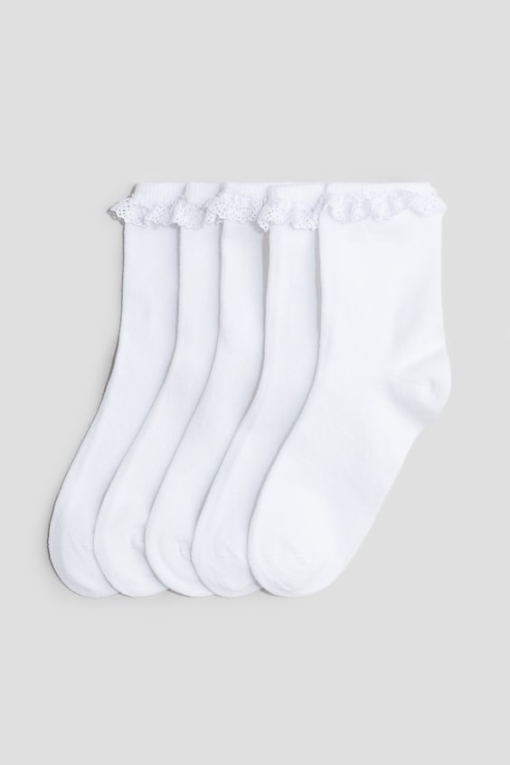 Детские носки H&M с рюшами, 5 пар
