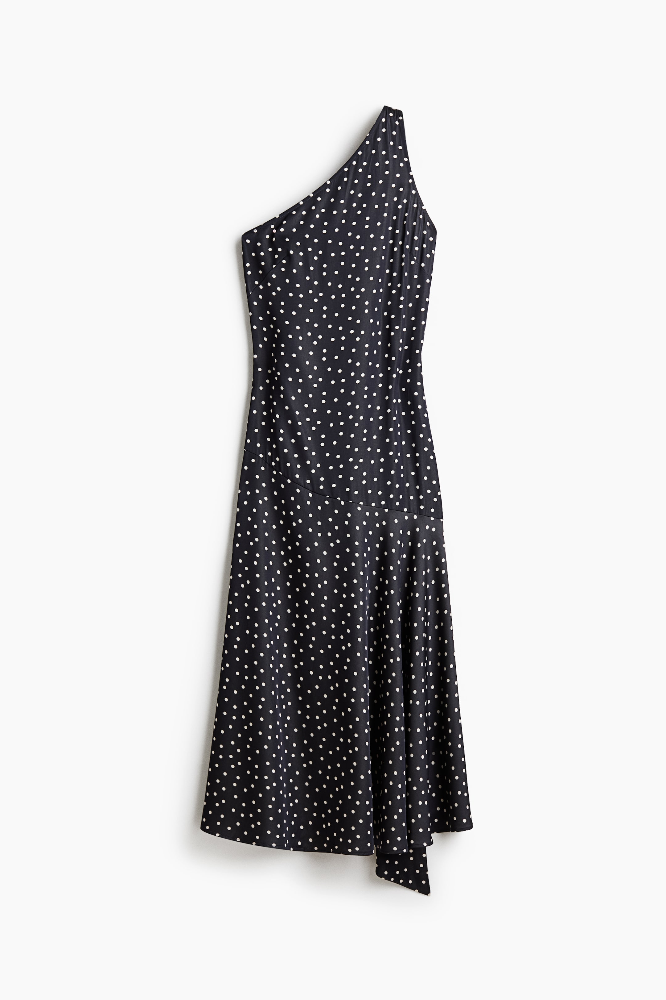 Zobraziť väčší obrázok: Saténové šaty so šatkou - Čierna/bodkovaná - ŽENY | H&M SK 6