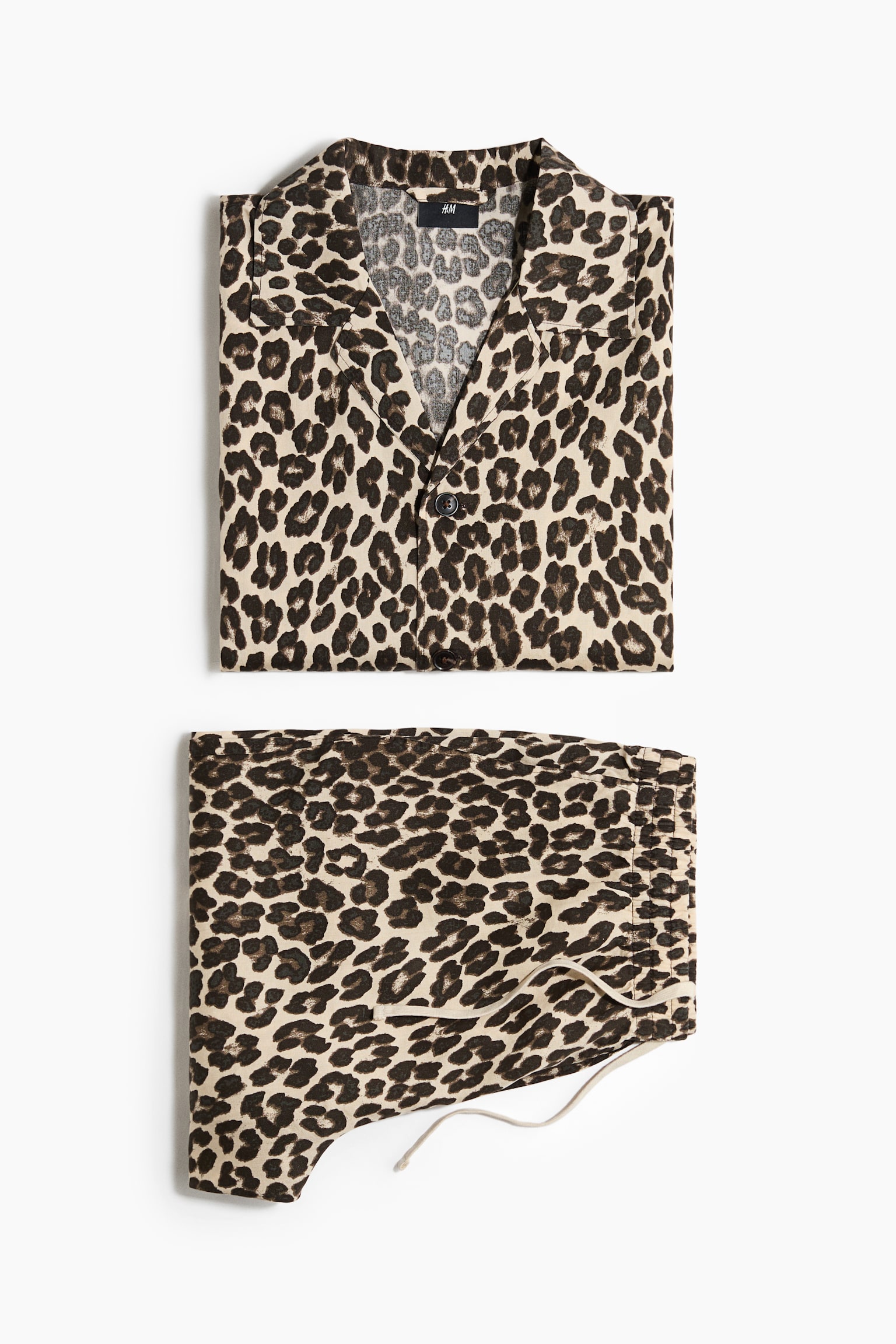 2-Piece Lyocell Set - Cream/leopard print/Black/Blue - 1