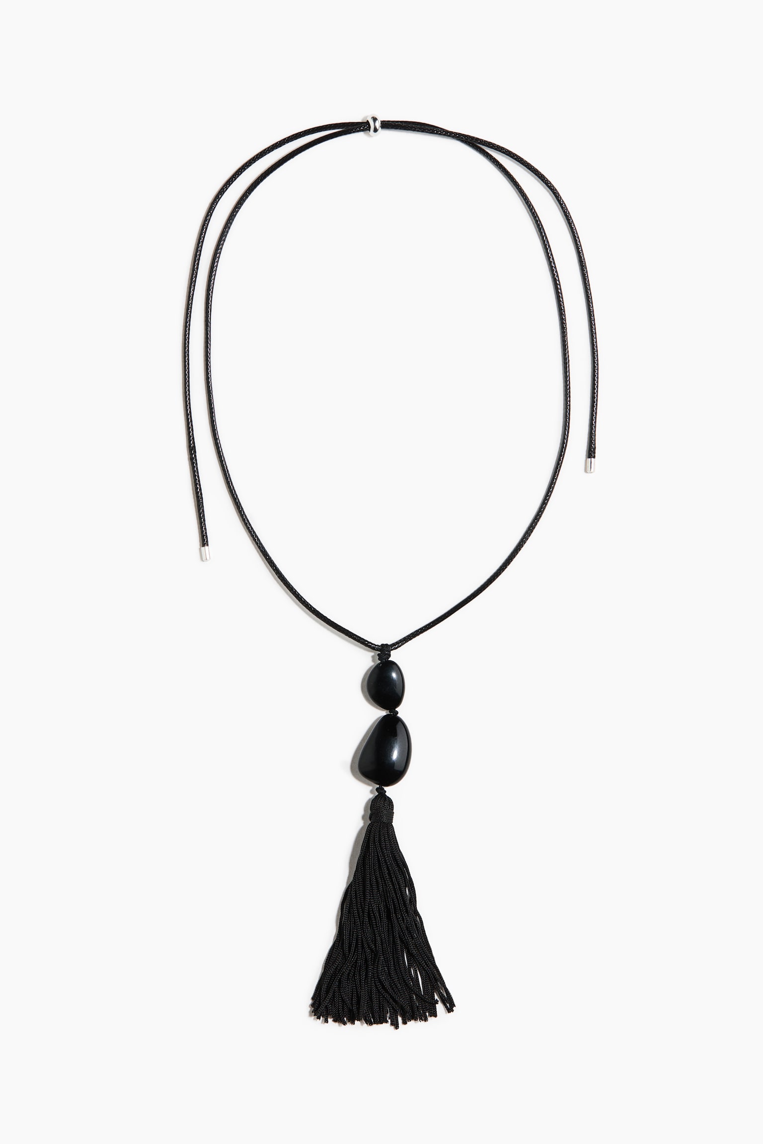 Pendant cord necklace - Black - 1