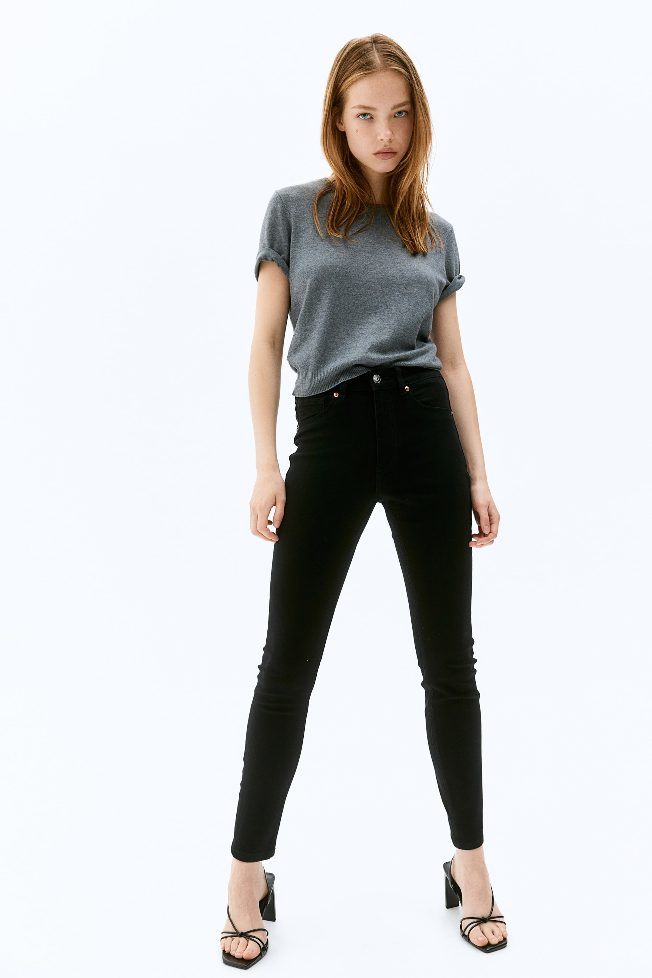 Skinny High Jeans - Black - Ladies | H&M GB 2