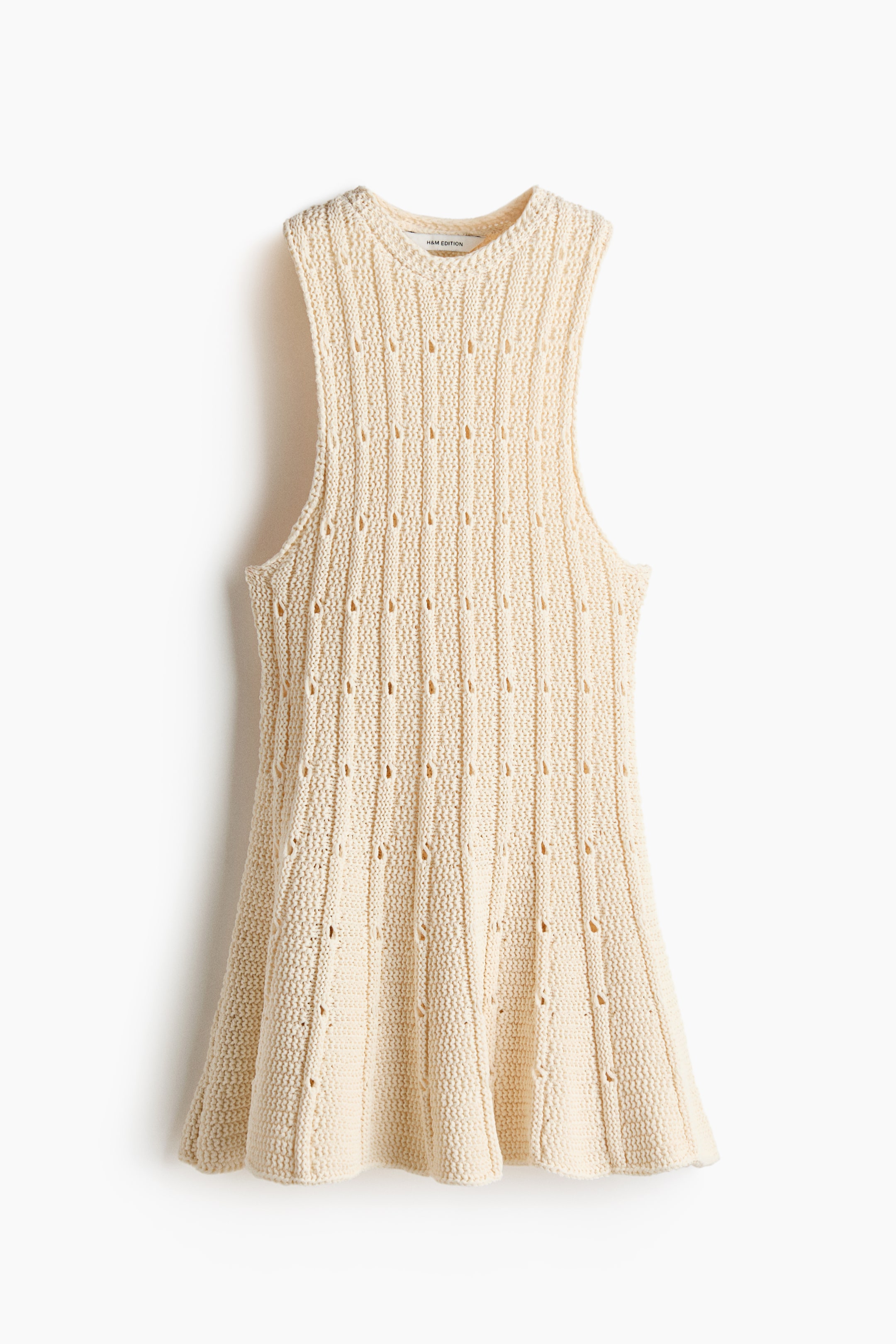 View larger image: Pointelle-knit peplum top - Cream - Ladies | H&M GB 1