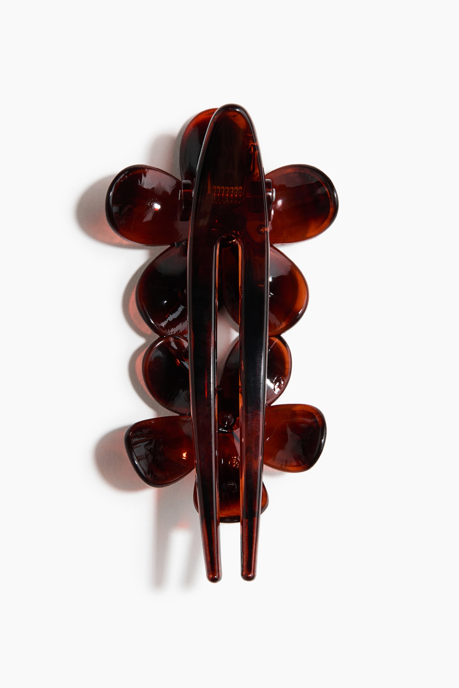 סיכה לשיער בעיטור פרחים - Brown/Tortoiseshell pattern - 2