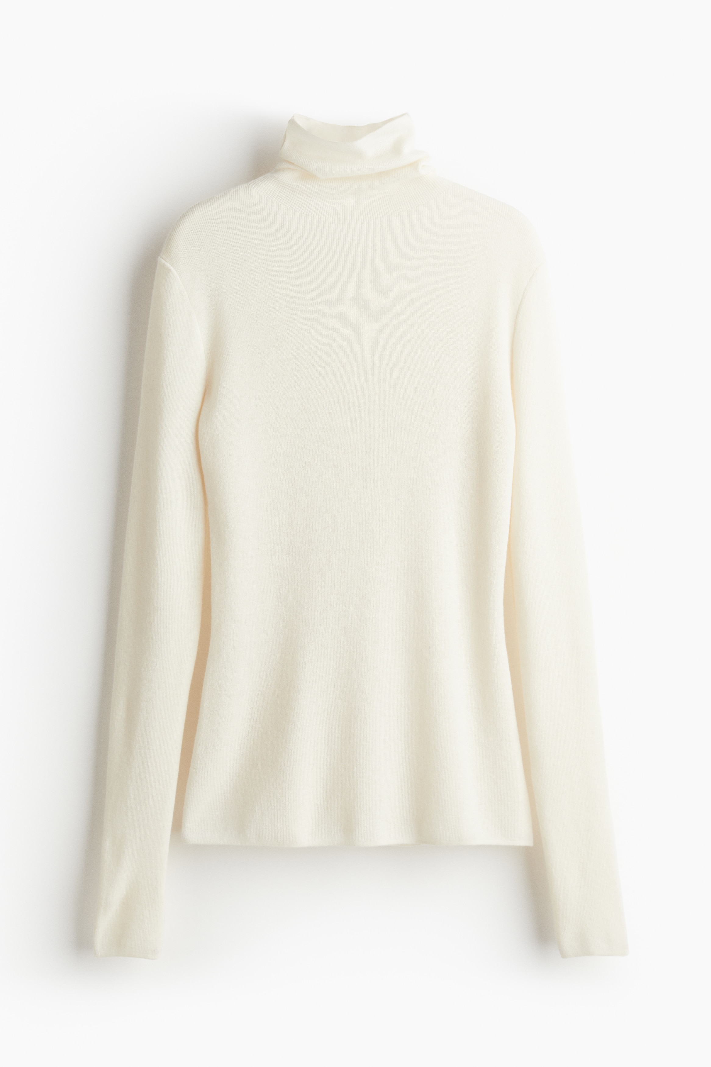 Cashmere Blend Turtleneck Sweater - Cream/Dark brown/Black