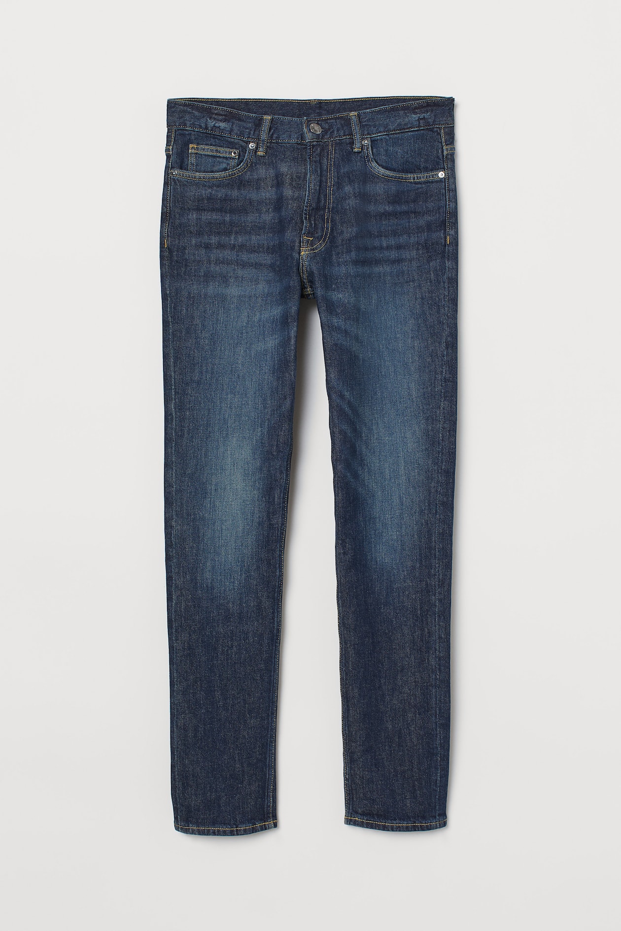 Slim Jeans - Regular waist - Long - Dark denim blue - Men | H&M US