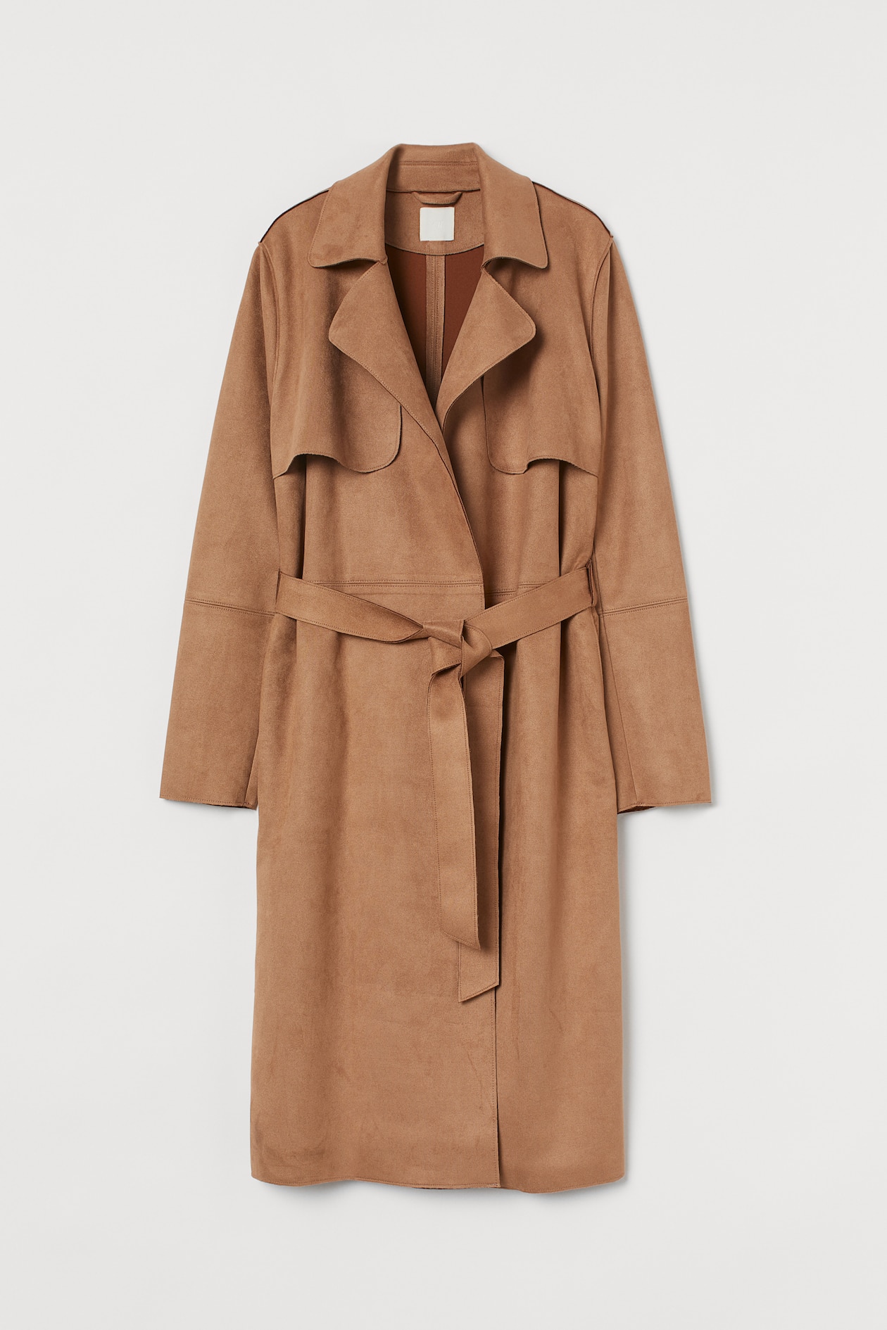 Napped trenchcoat Dark beige Ladies H&M SG