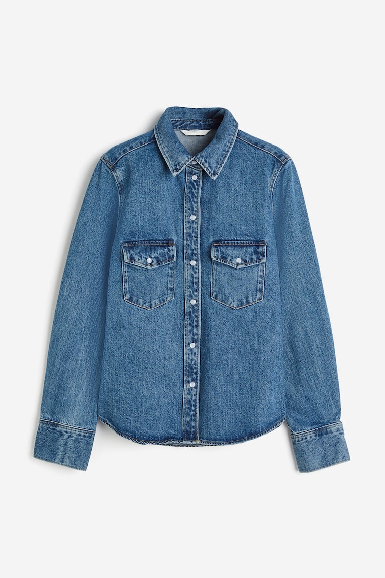 Denim shirt Denim blue Ladies H&M IN