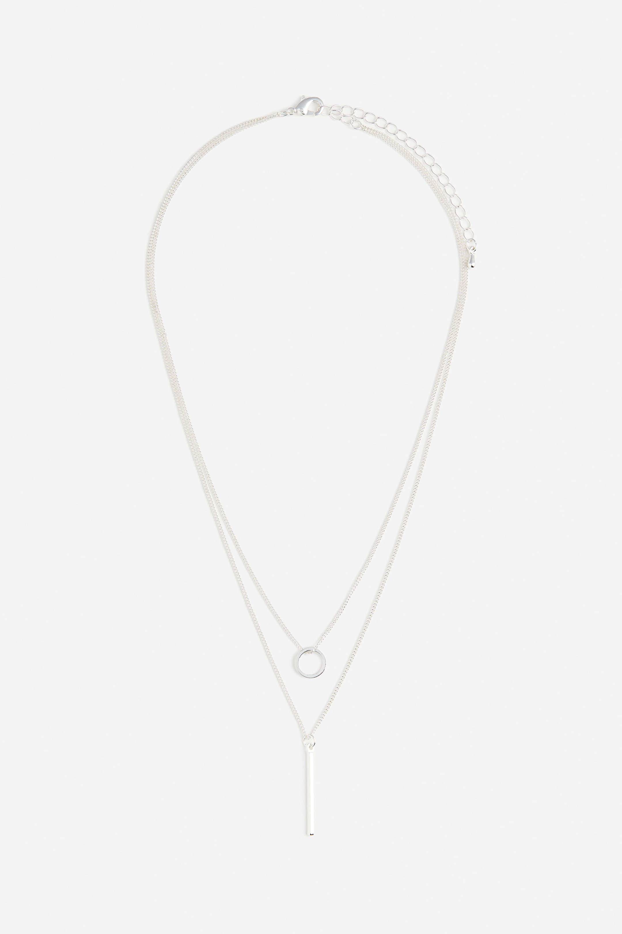 הצגת תמונה גדולה יותר: שרשרת שתי שכבות - כסוף - Ladies | H&M IL 1