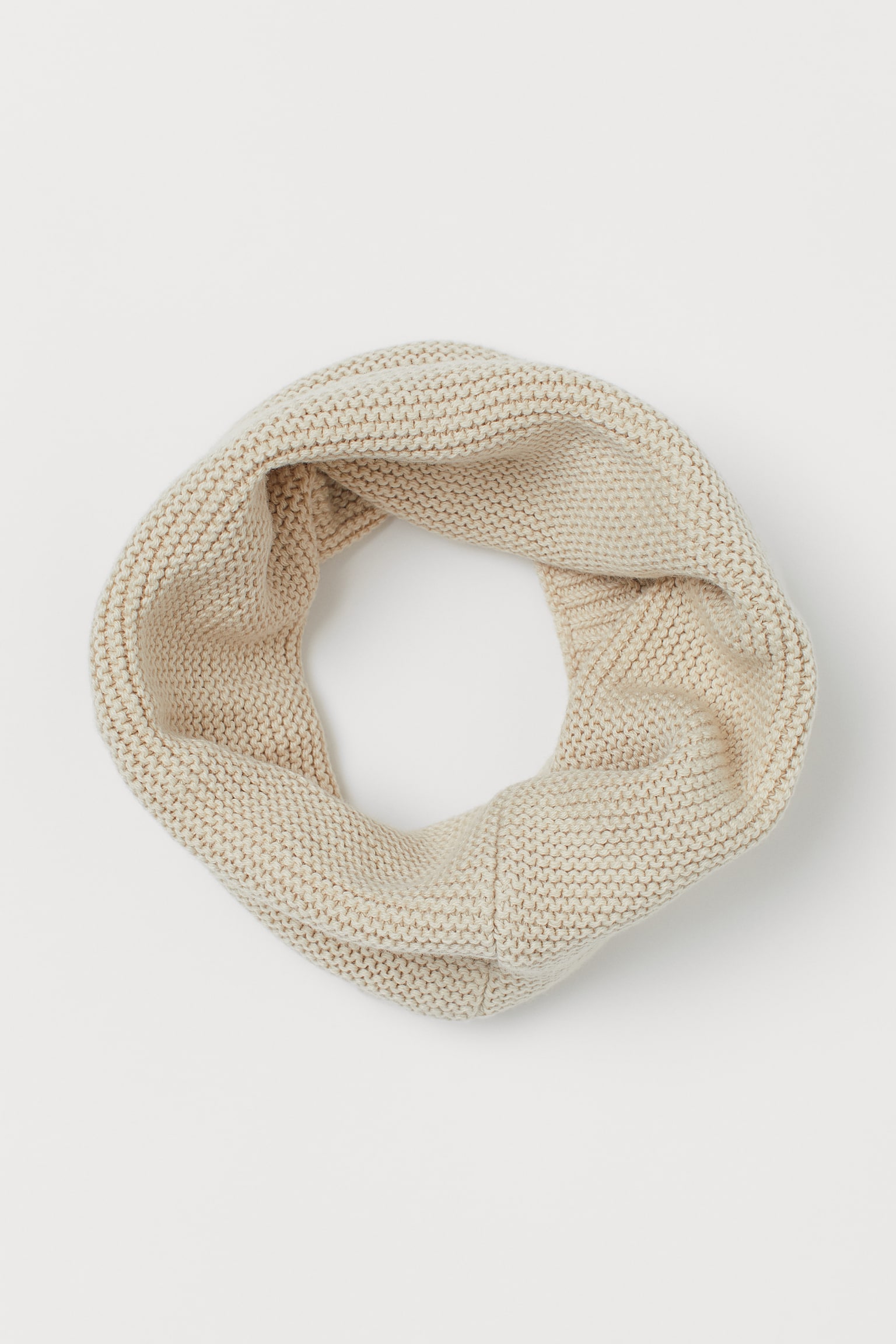 Cotton tube scarf - Light beige - 1