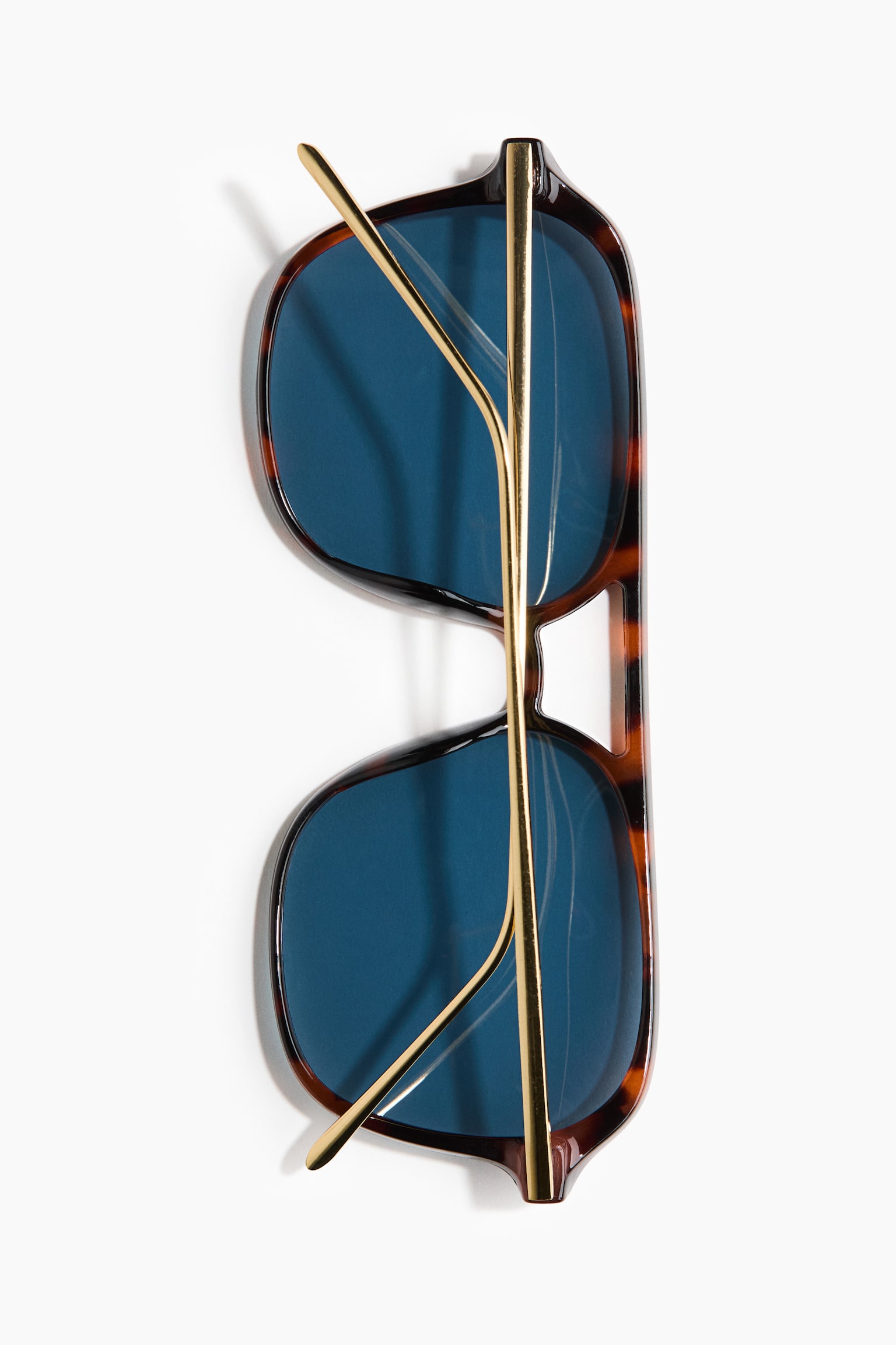 Polarised sunglasses - Dark brown/Blue/Dark brown/Light beige/Gold-coloured - 2