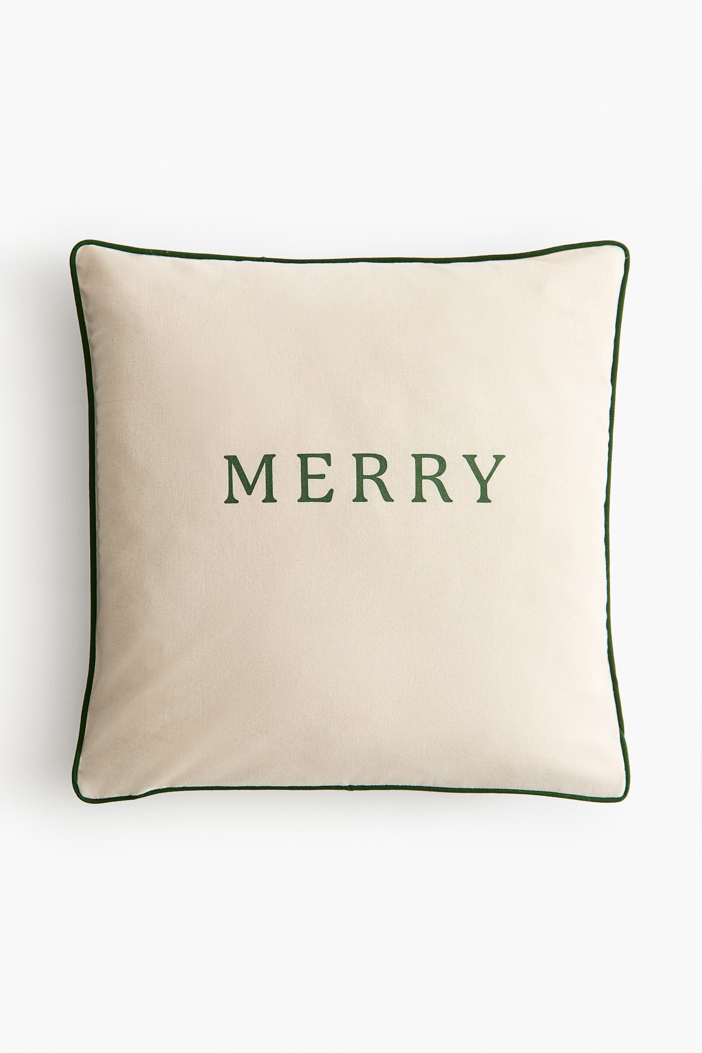 H&M Home  - Copricuscino con stampa - Verde/Merry - size: 50x50