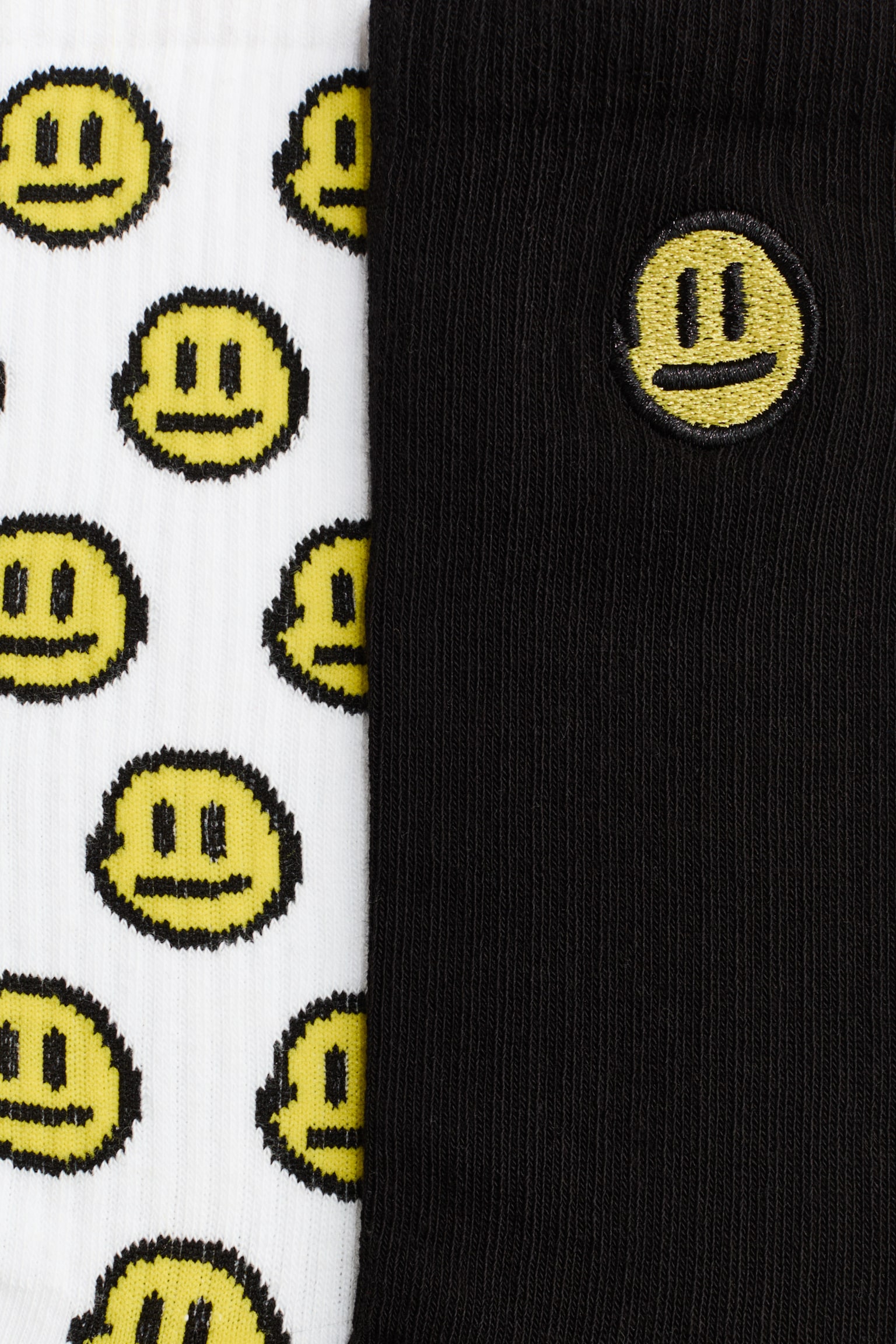 2-pack Motif-detail socks - Black/Patterned/White/Not in the Mood/Black/Not in the mood/White/Chilies/White/Pizza/Black/Noodle soup - 2