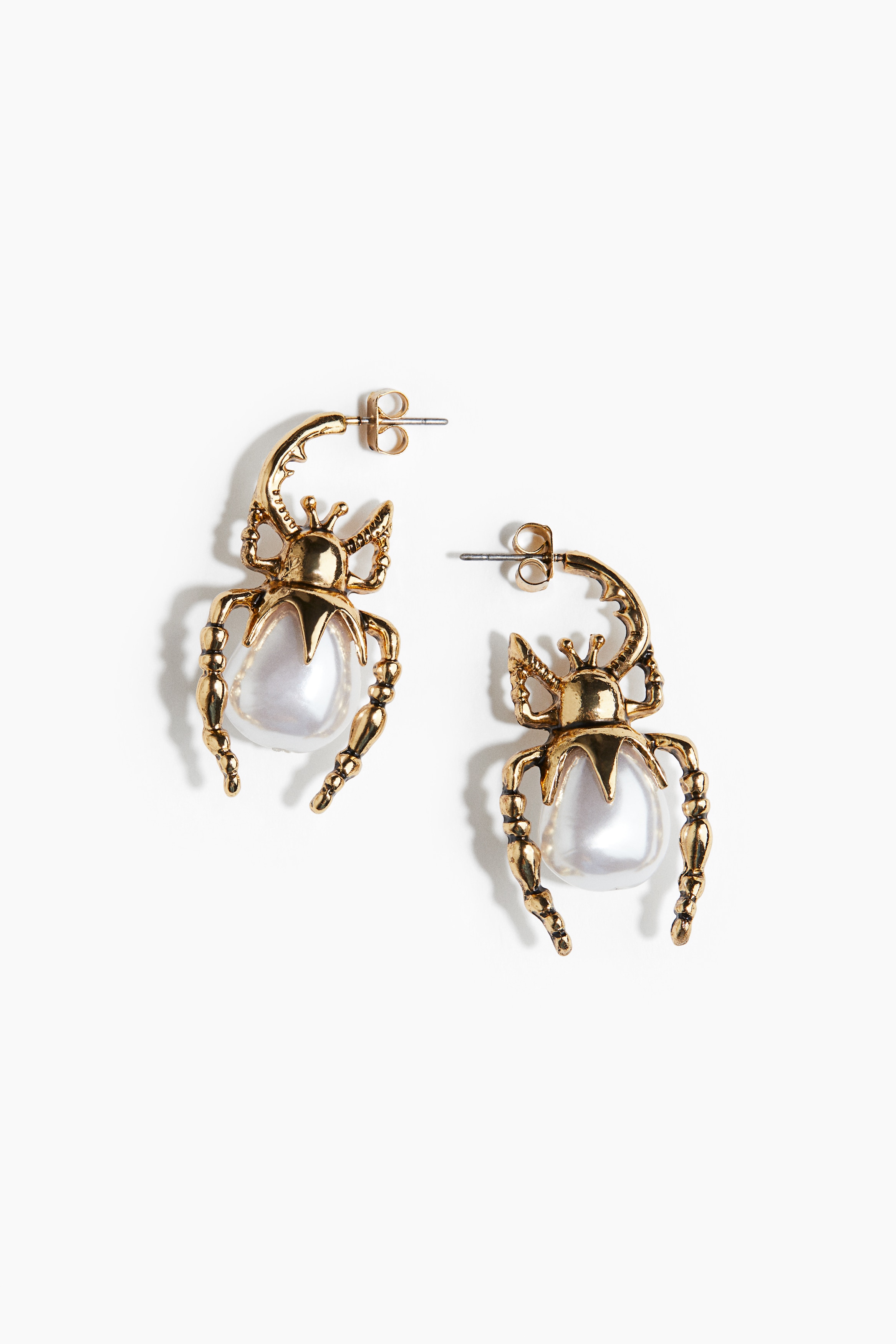 H & M - スパイダーシェイプピアス - ブラウン