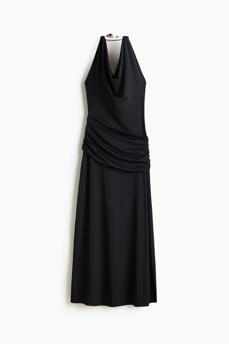 Drapirana haljina s halter izrezom
