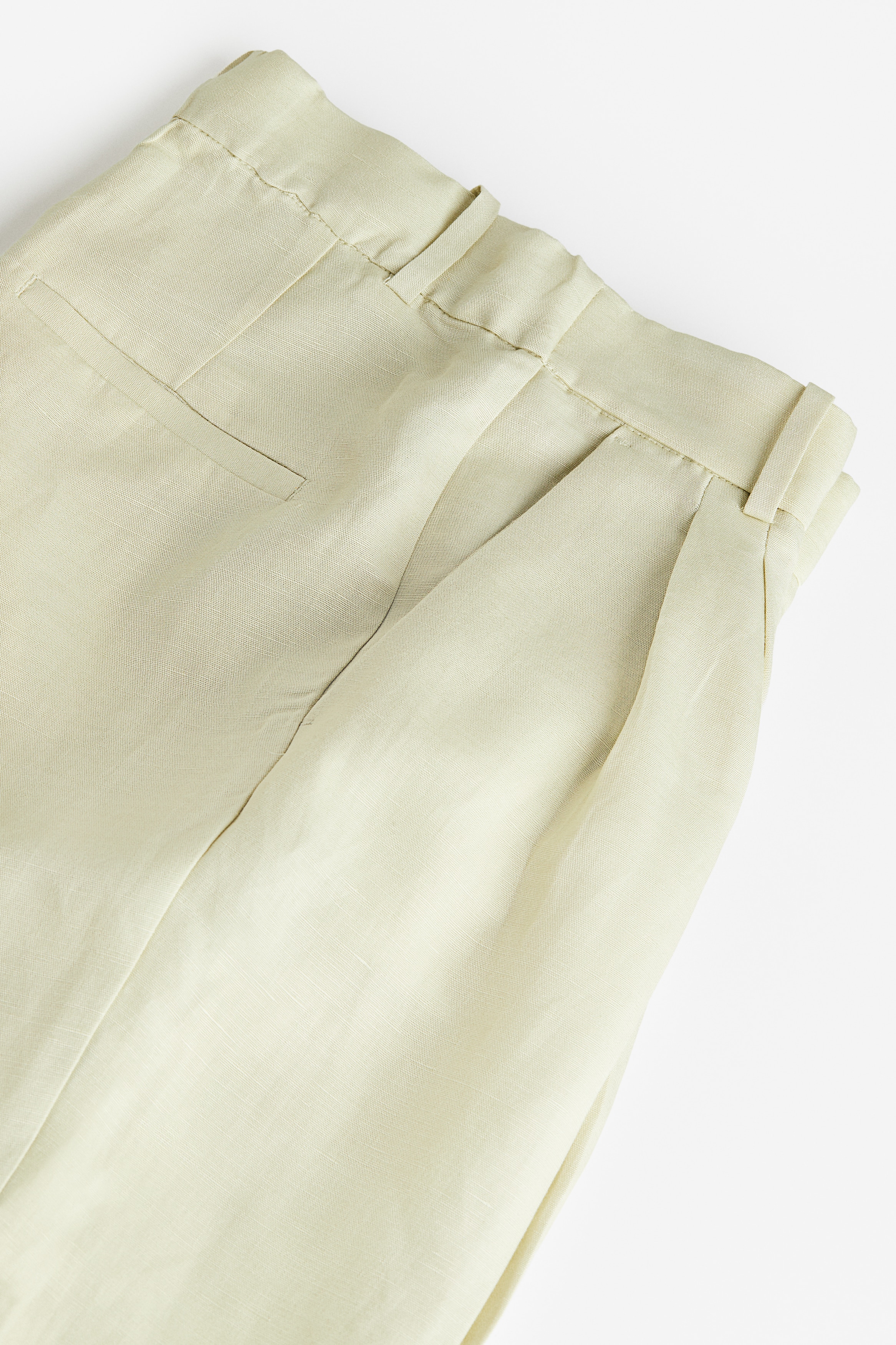 Tapered linen-blend trousers