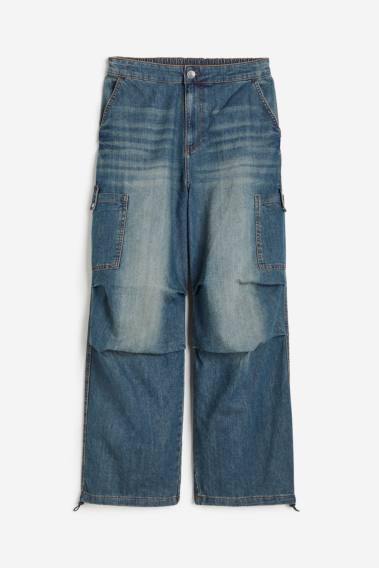Denim Parachute Loose Pants