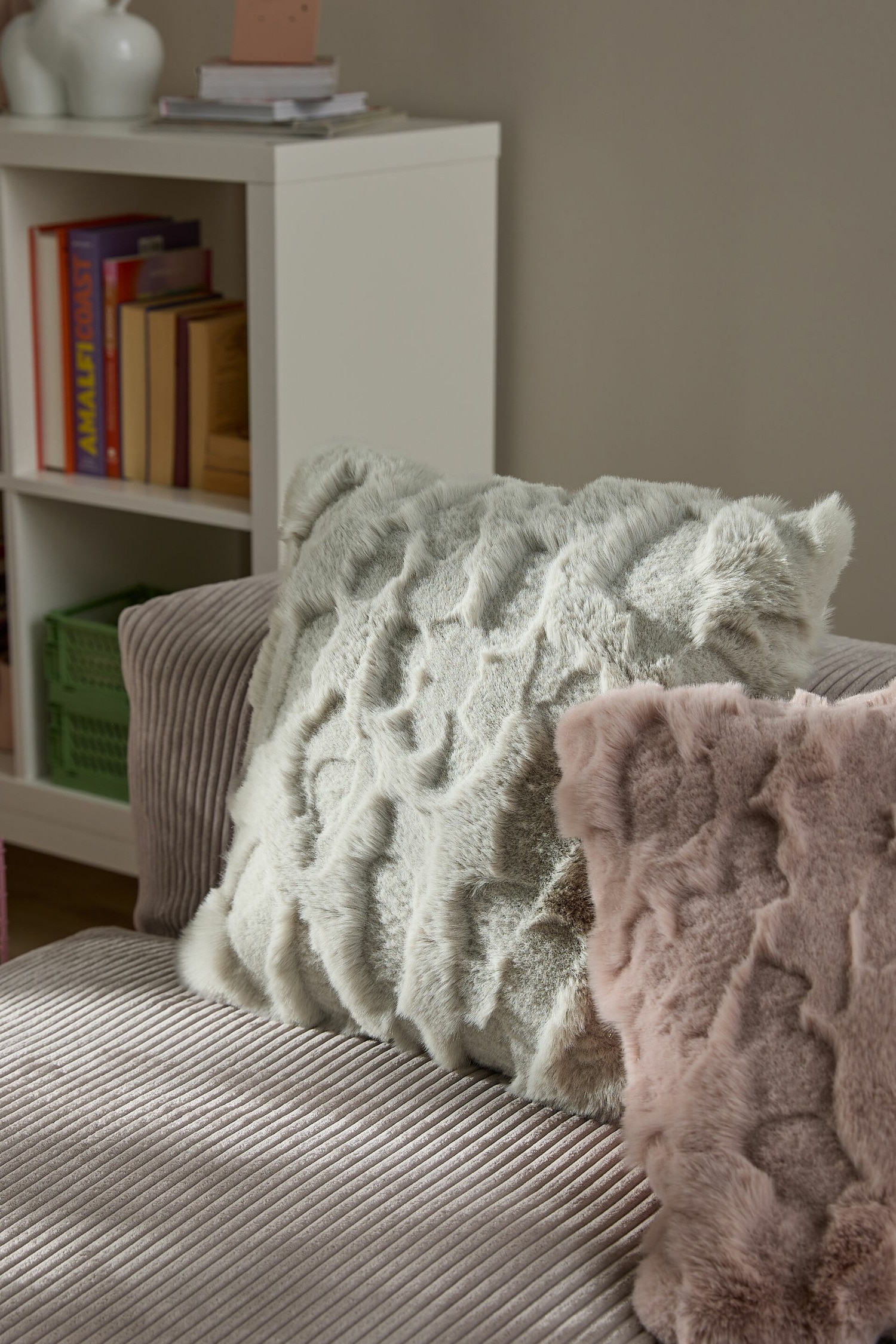 Tyynyliina Immy - Harmaa/Keltainen/Vihreä/Kerma/Vaaleanpunainen