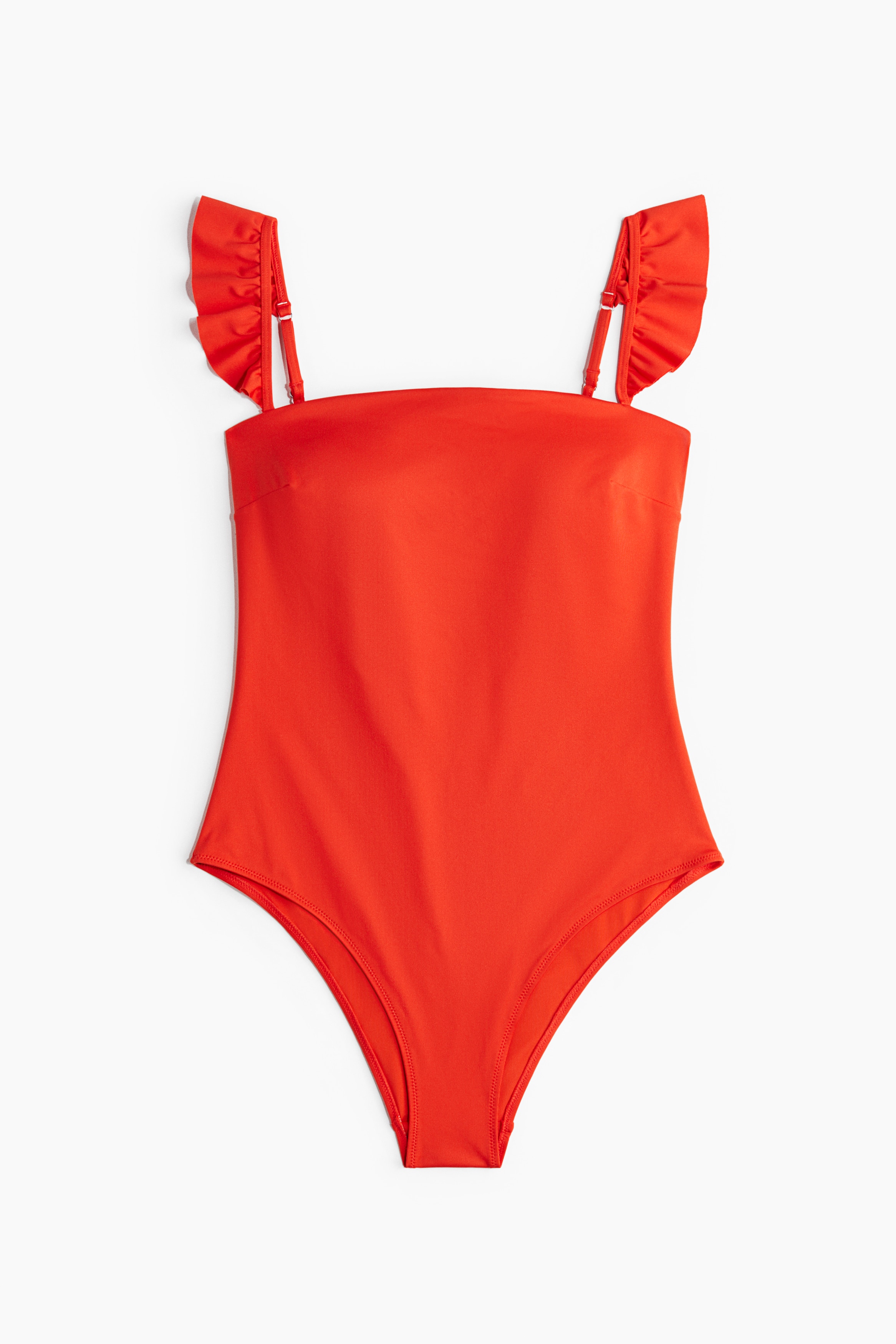 Traje de baño con olanes - Rojo