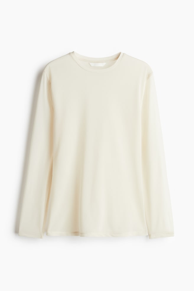 Fitted top - Crema/Beige scuro - 1