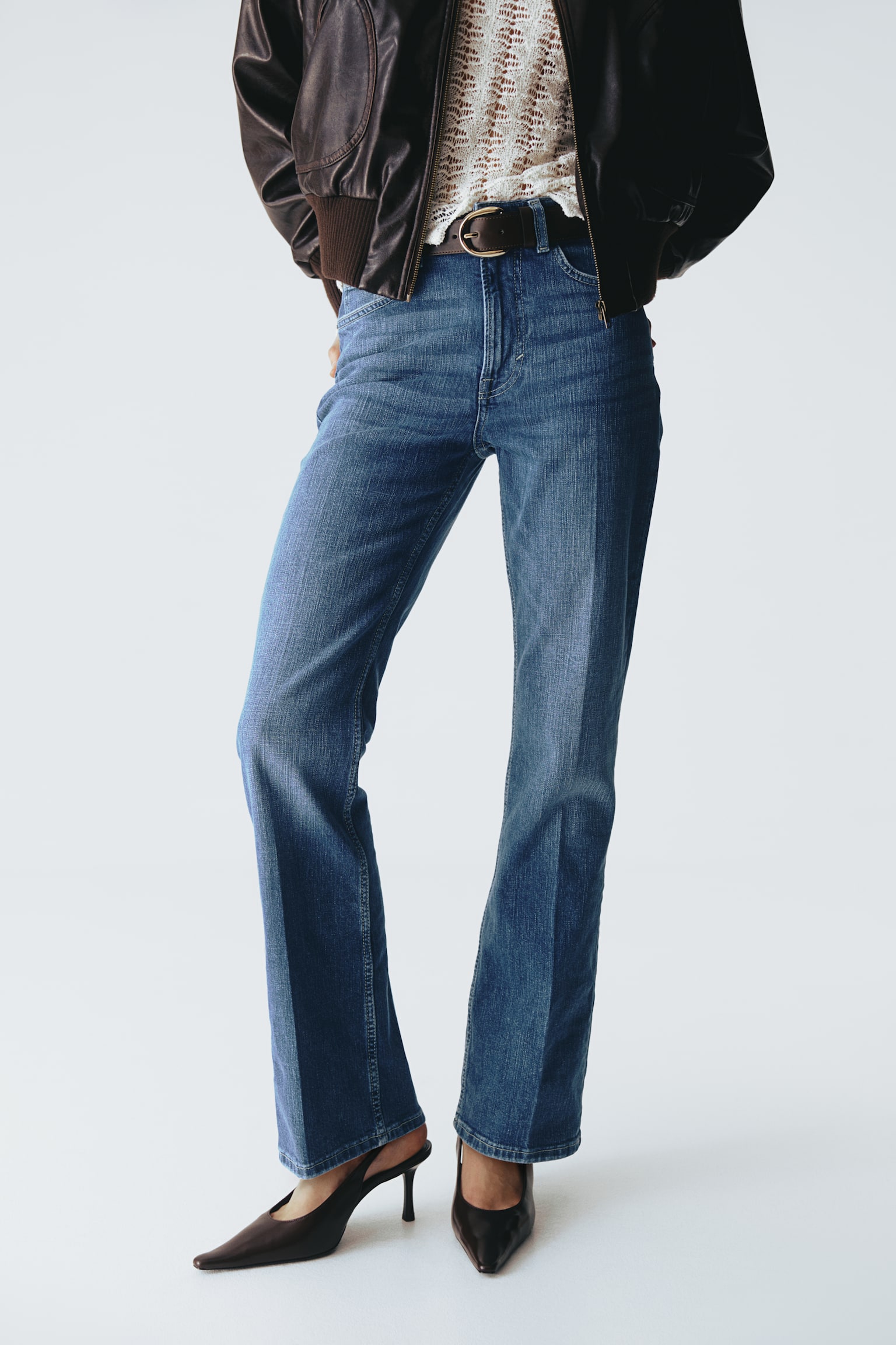 Bootcut High Jeans - כחול ג'ינס/חום כהה/כחול ג'ינס כהה - 4