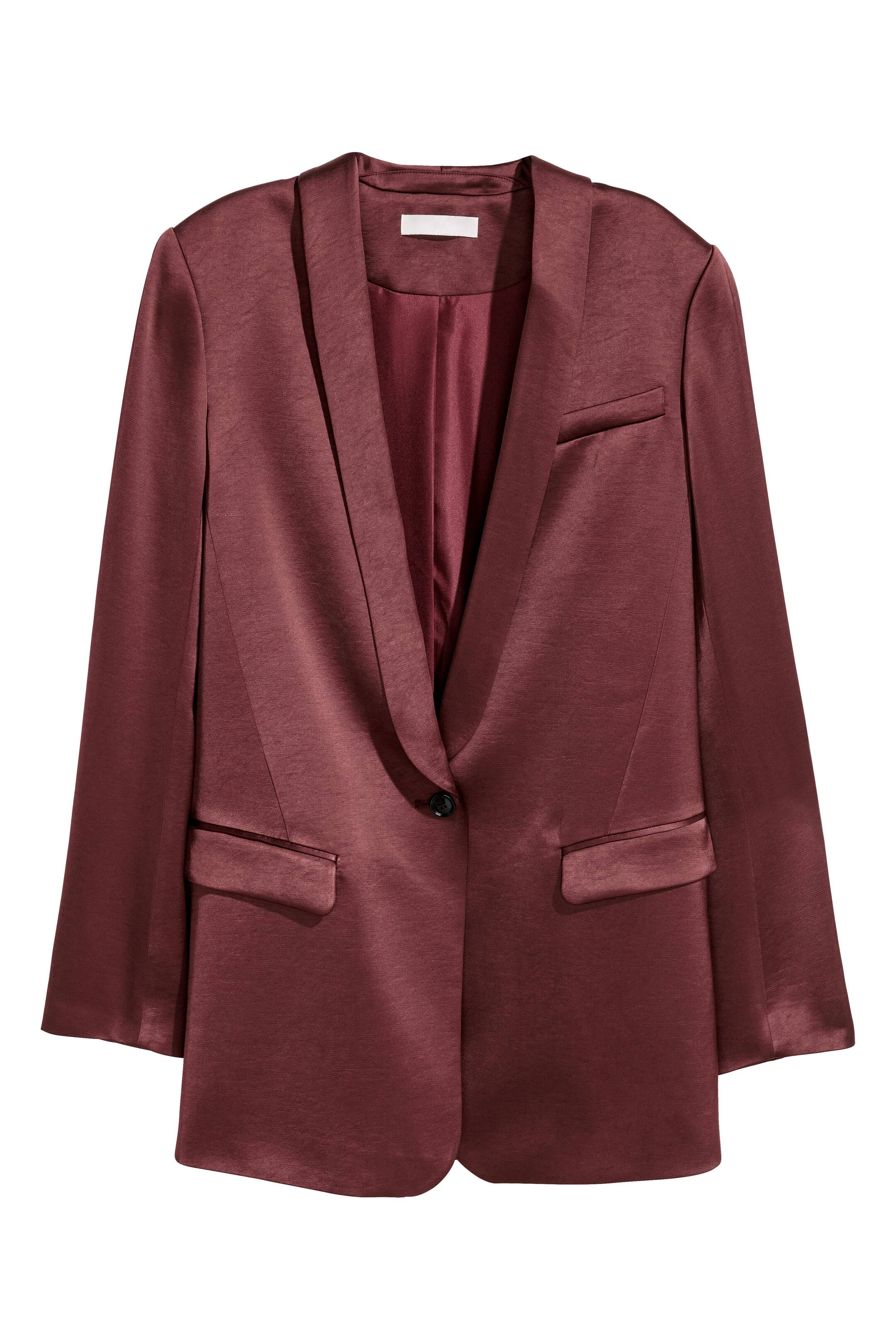 Grotere afbeelding bekijken: Smokingblazer - Bordeauxrood - DAMES | H&M NL 1