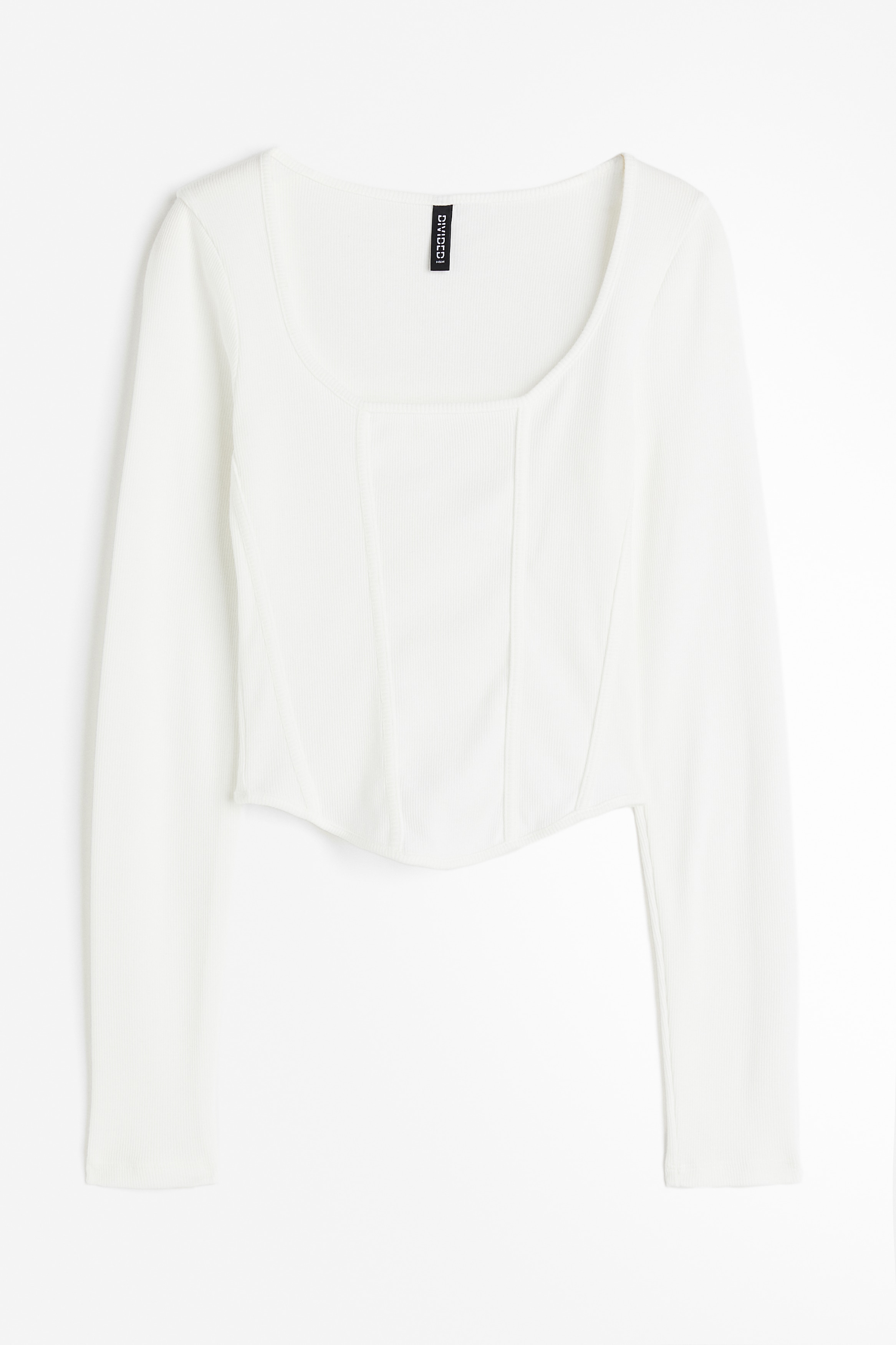 h&m corset top long sleeve