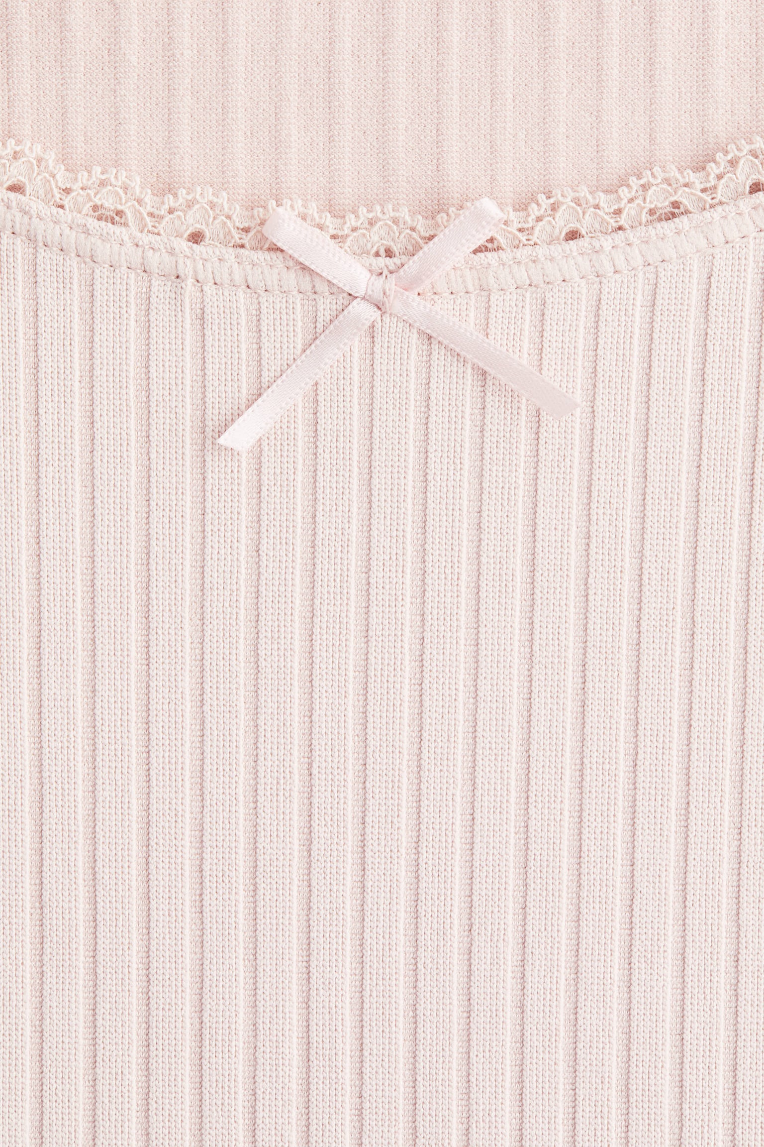 Женский топ H&M Ribbed Jersey Top, цвет: Пудрово-розовый — фото 2