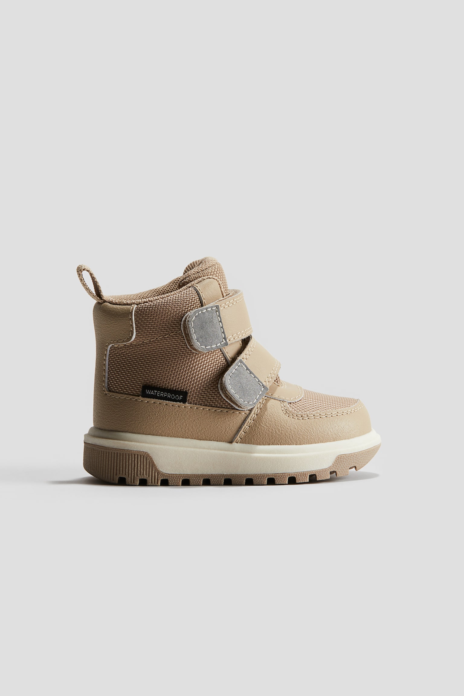 Waterproof hi-top trainers - Beige/Black - 1