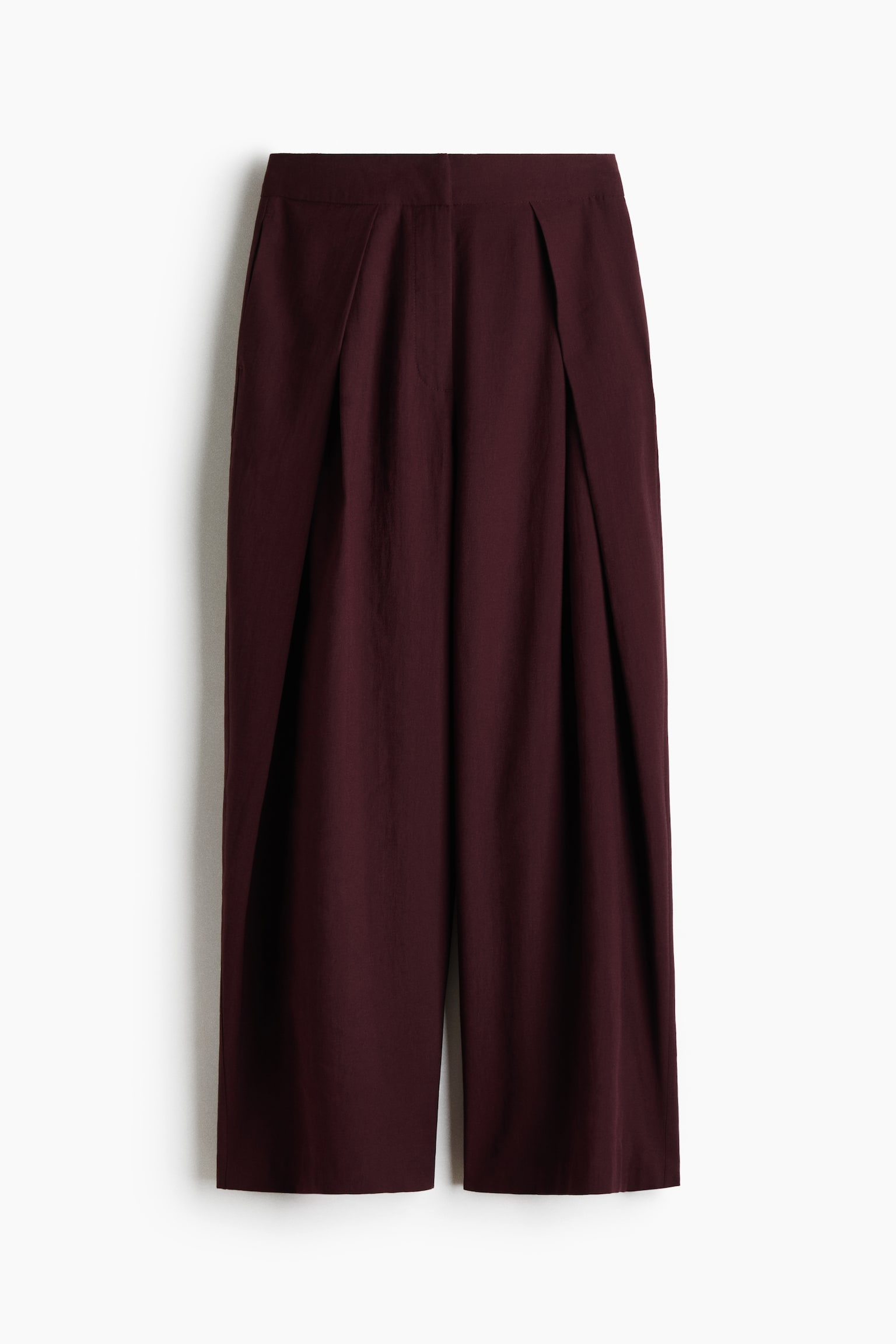 Pantalon barrel avec détails croisés - Bordeaux/Gris foncé/Noir - 1