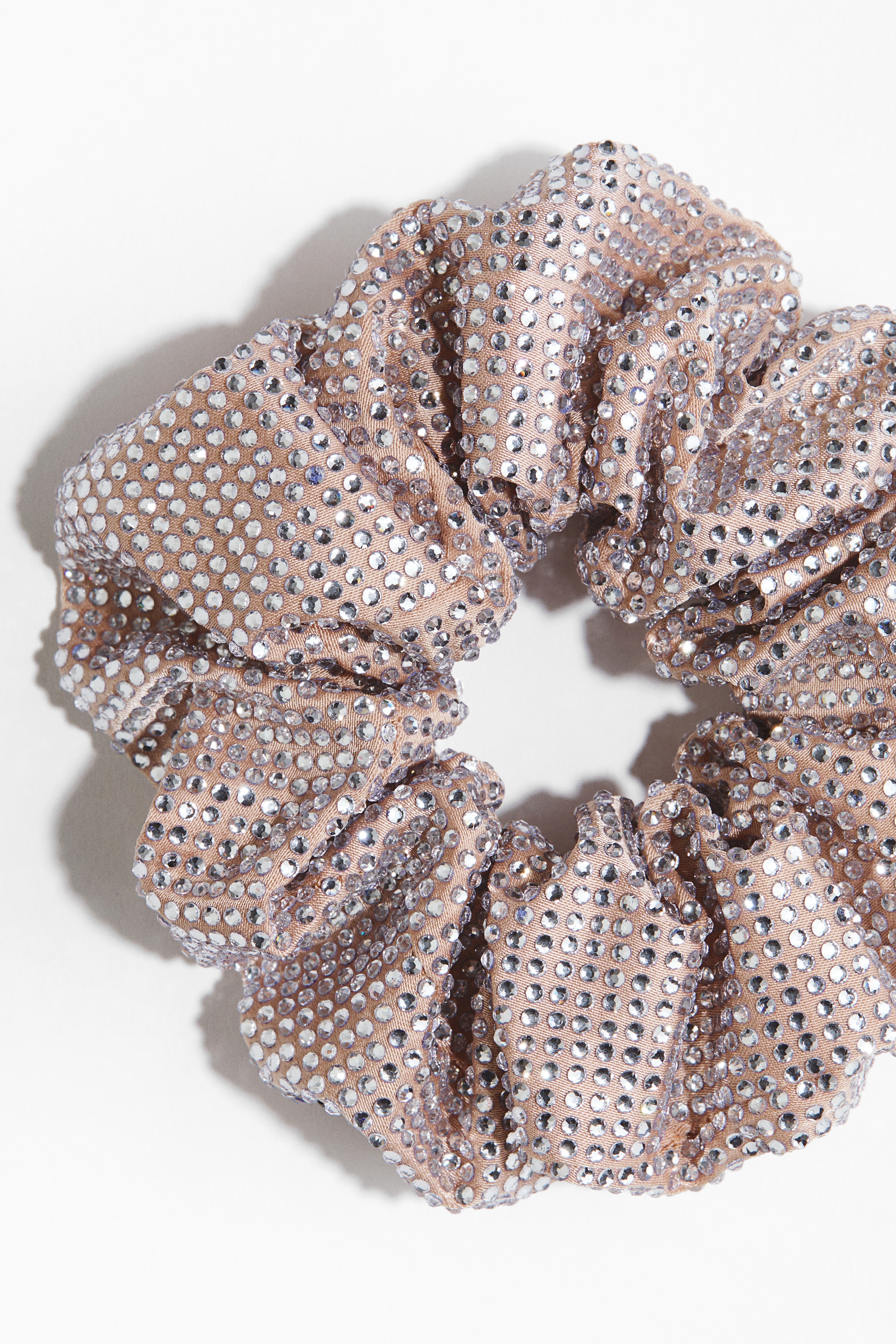 Rhinestone-embellished scrunchie
