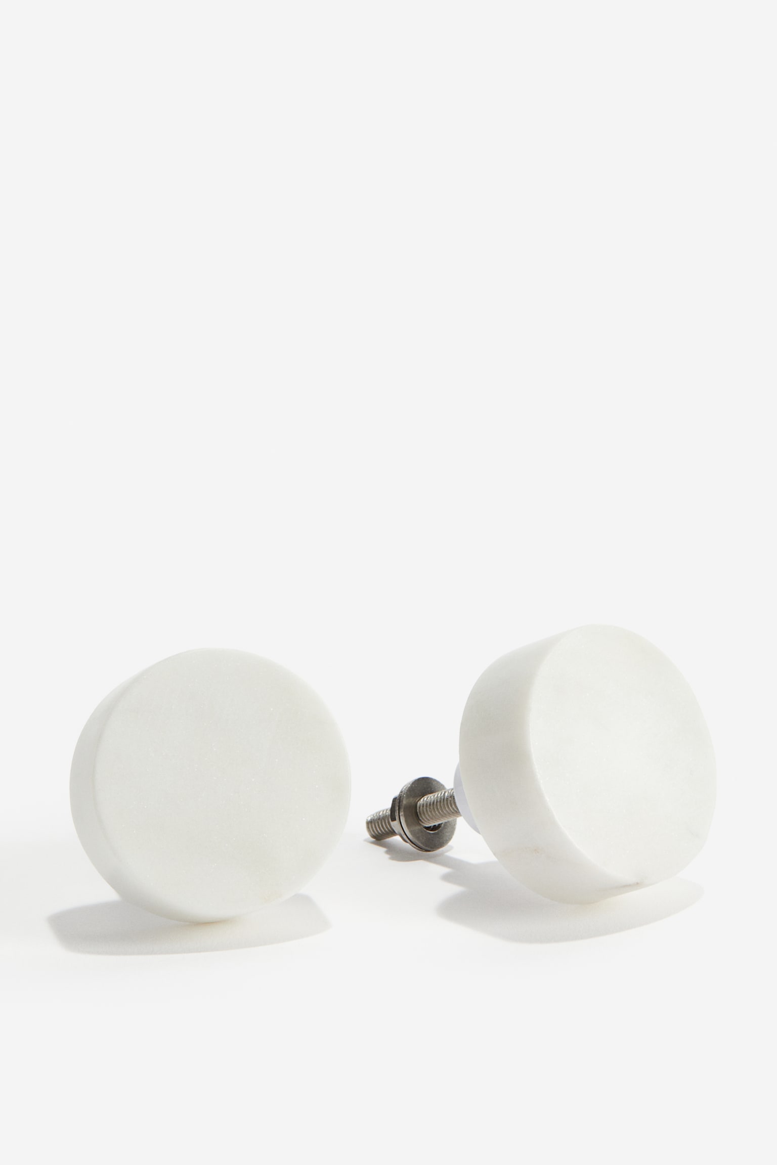 2-pack marble knobs - White/Light beige/Black - 1