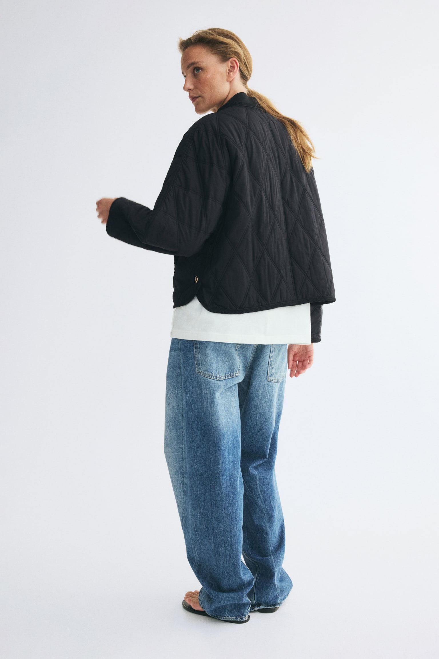 Женская куртка H&M Thermolite® Quilted, цвет: Чёрный — фото 5