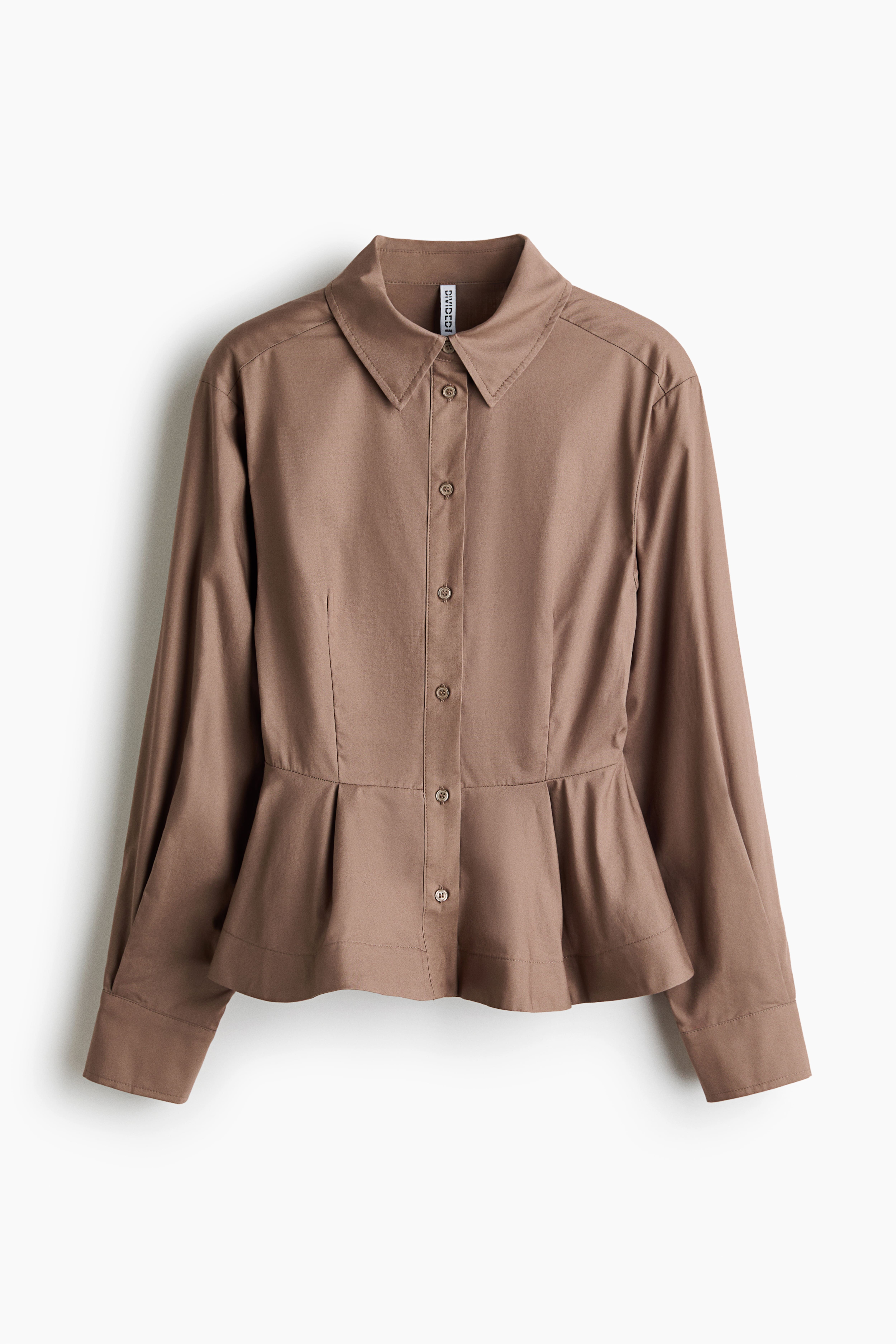 Poplin Peplum Shirt