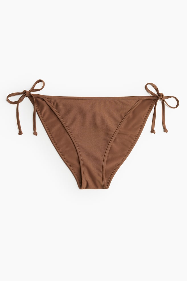 Slip bikini con laccetti - Marrone/Azzurro/Rosa chiaro/Blu polvere/Blu navy/righe/Nero/beige fantasia - 1