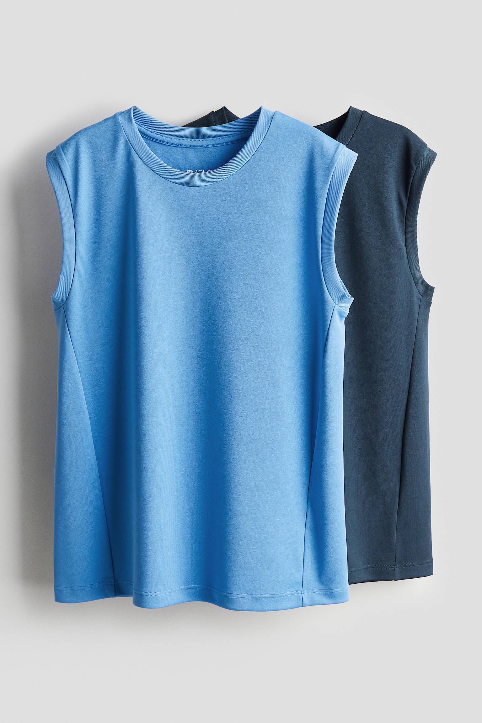 2-pack Activewear Tanks In DryMove™ - Dark blue/Light blue/Black/Tie dye - 1