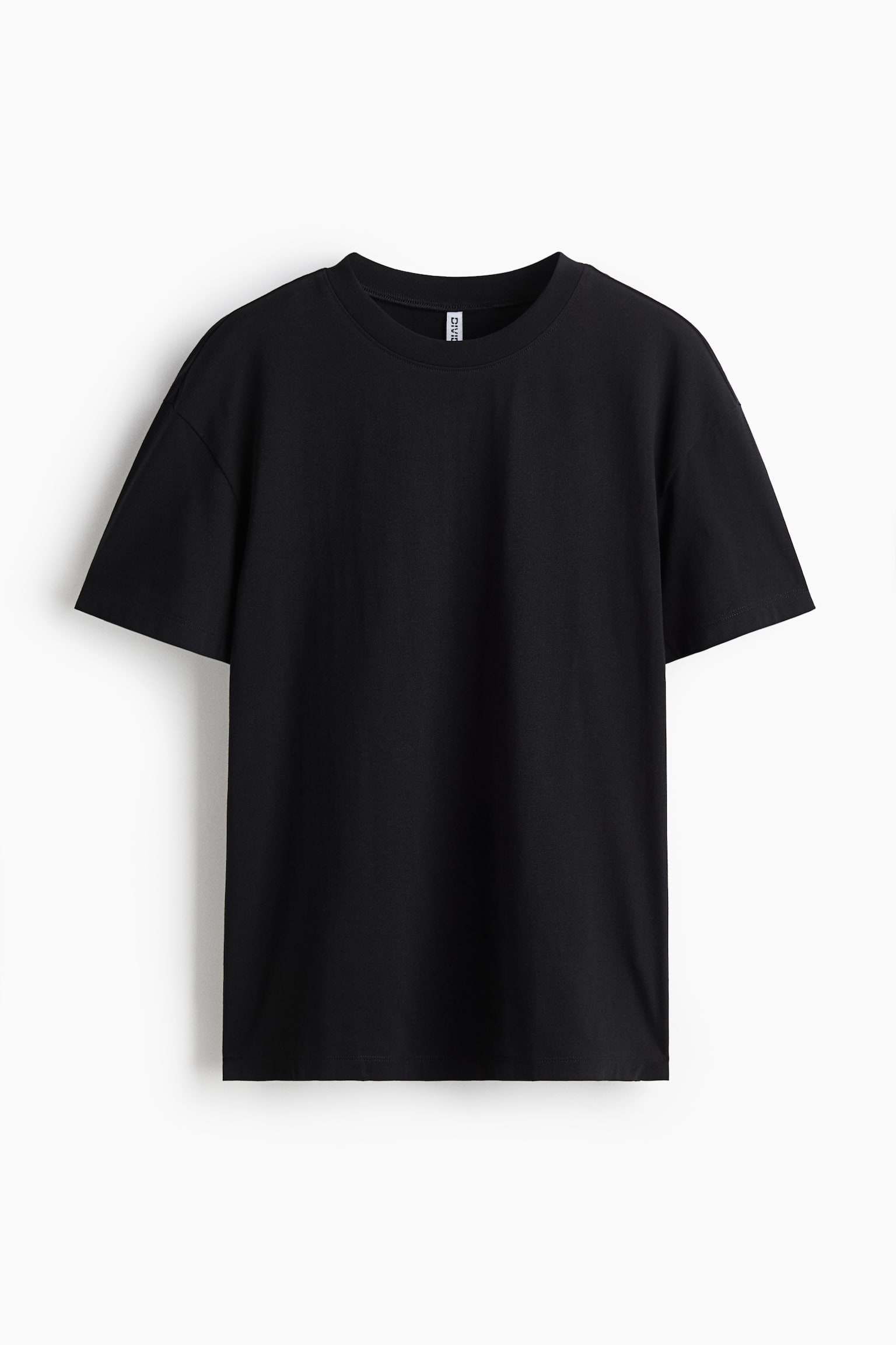 Женская футболка H&M Loose-Fit, цвет: Чёрный — фото 1