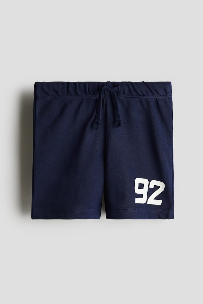 Printed Sweatshorts - Navy blue/92/Dark green/Venice/Light blue/dinosaurs/Bright blue/Football/Light turquoise/palm trees/Light yellow/Dinoriffic/Navy blue/Roarr/Cream/cheetahs/Turquoise/sharks - 1