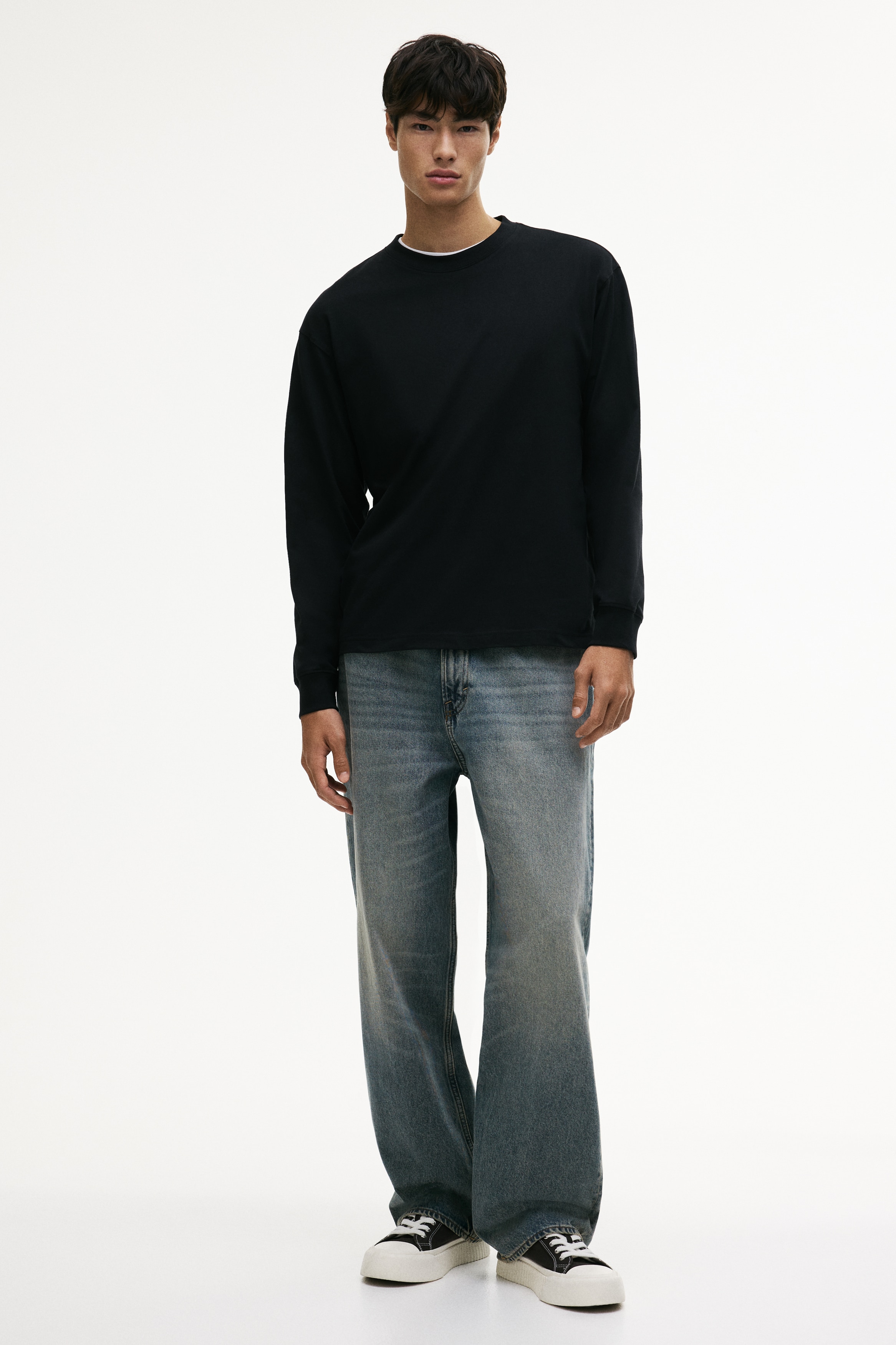 Loose Fit Long-sleeved jersey top