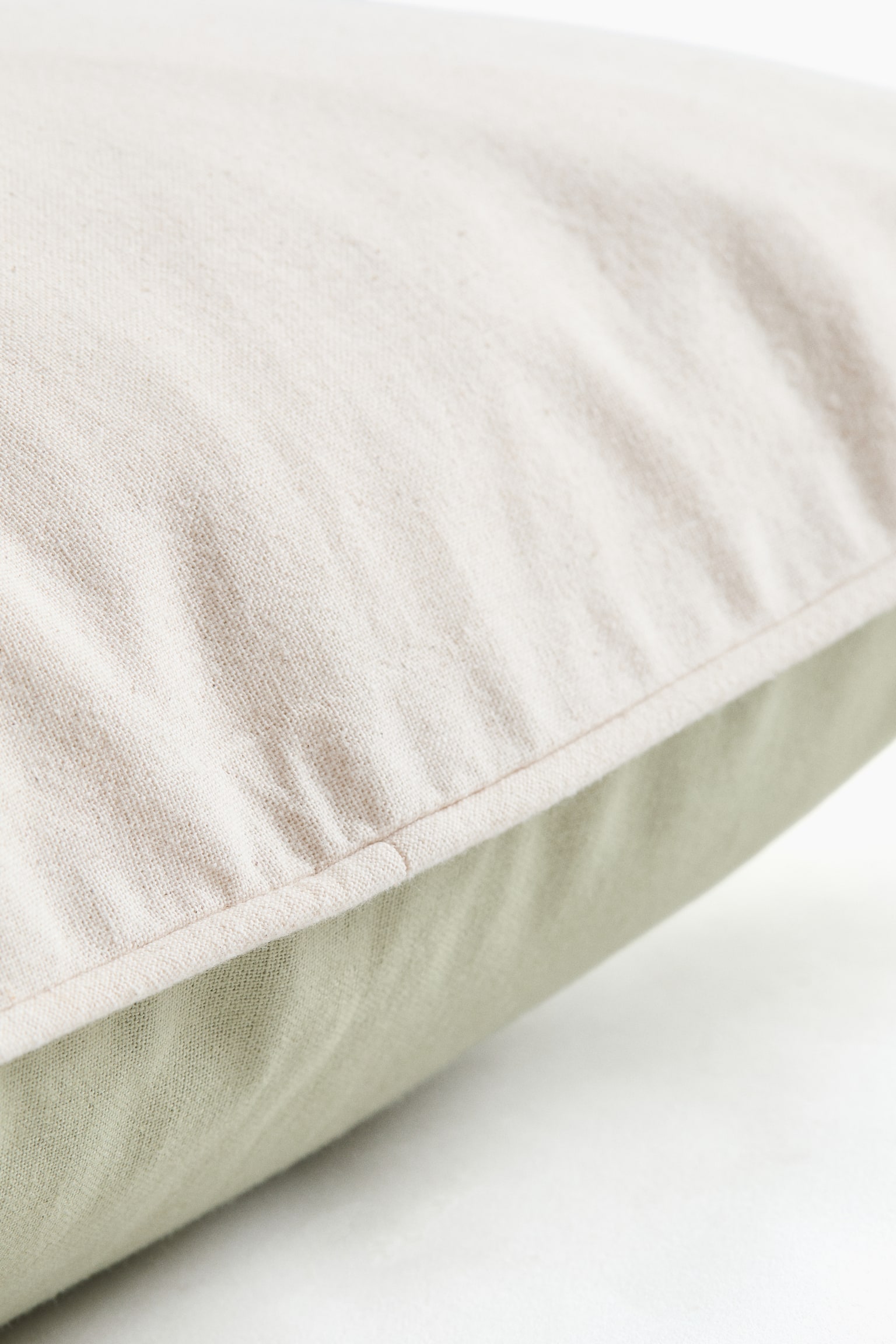 Housse de coussin en toile - Vert kaki clair/Rose/Jaune - 4